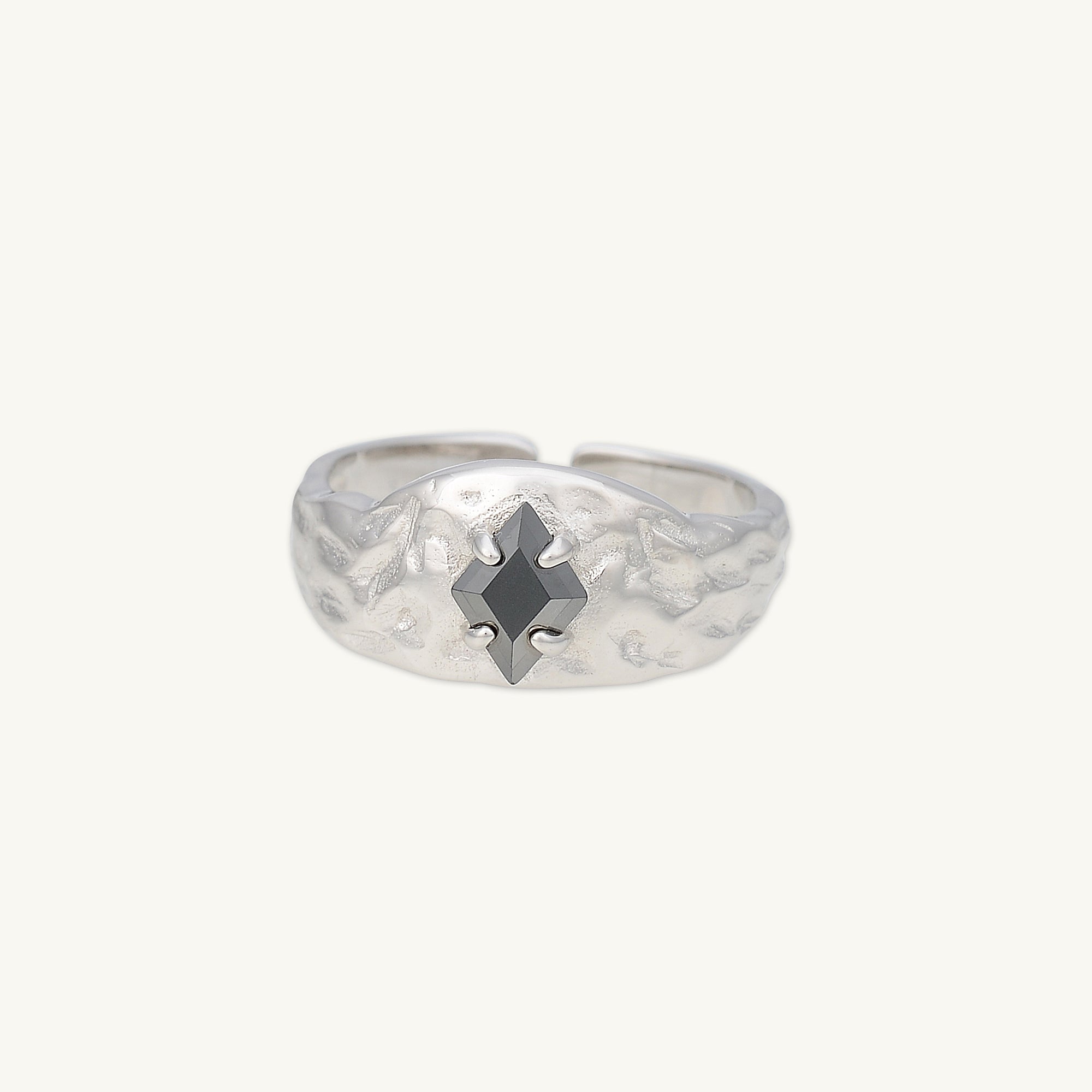 Onyx Molten Open Ring
