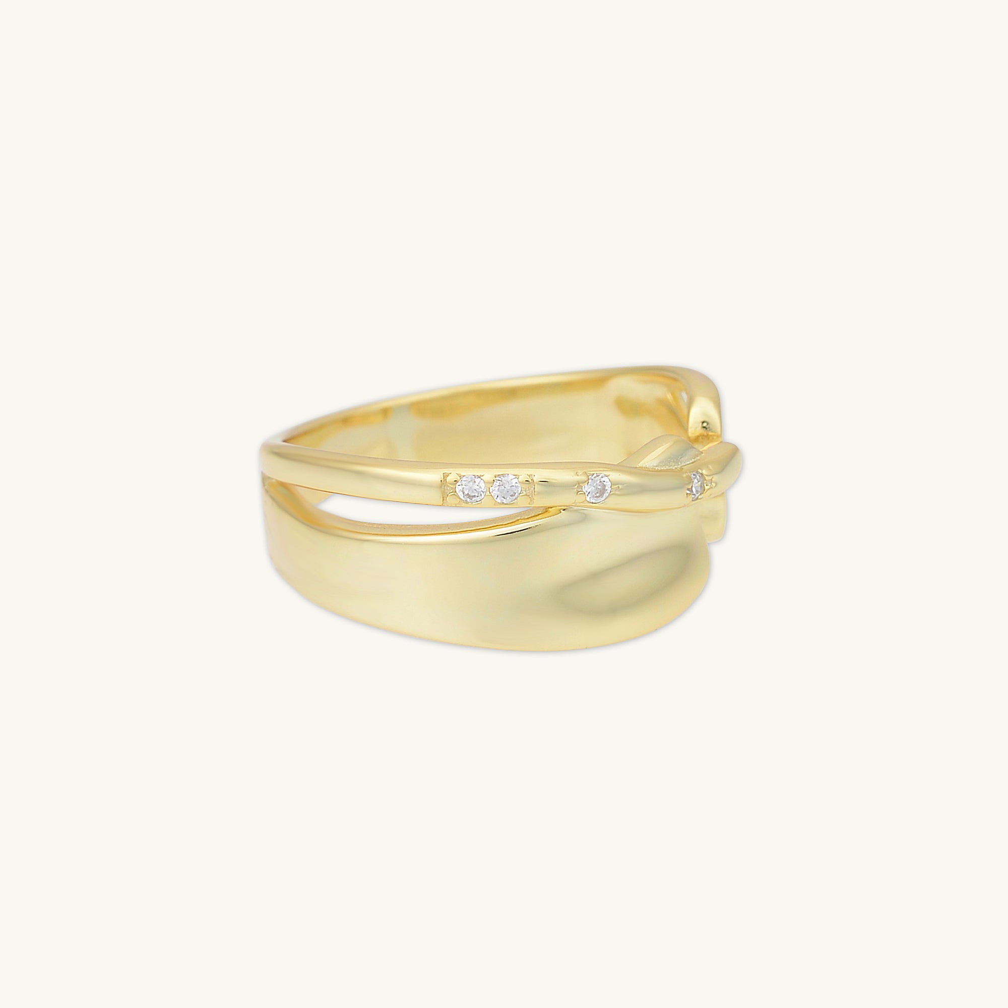 Molten Sapphire Statement Open Ring