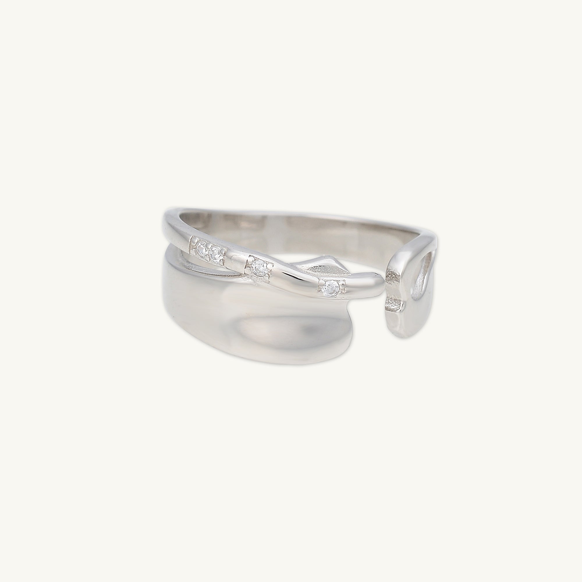 Molten Sapphire Statement Open Ring