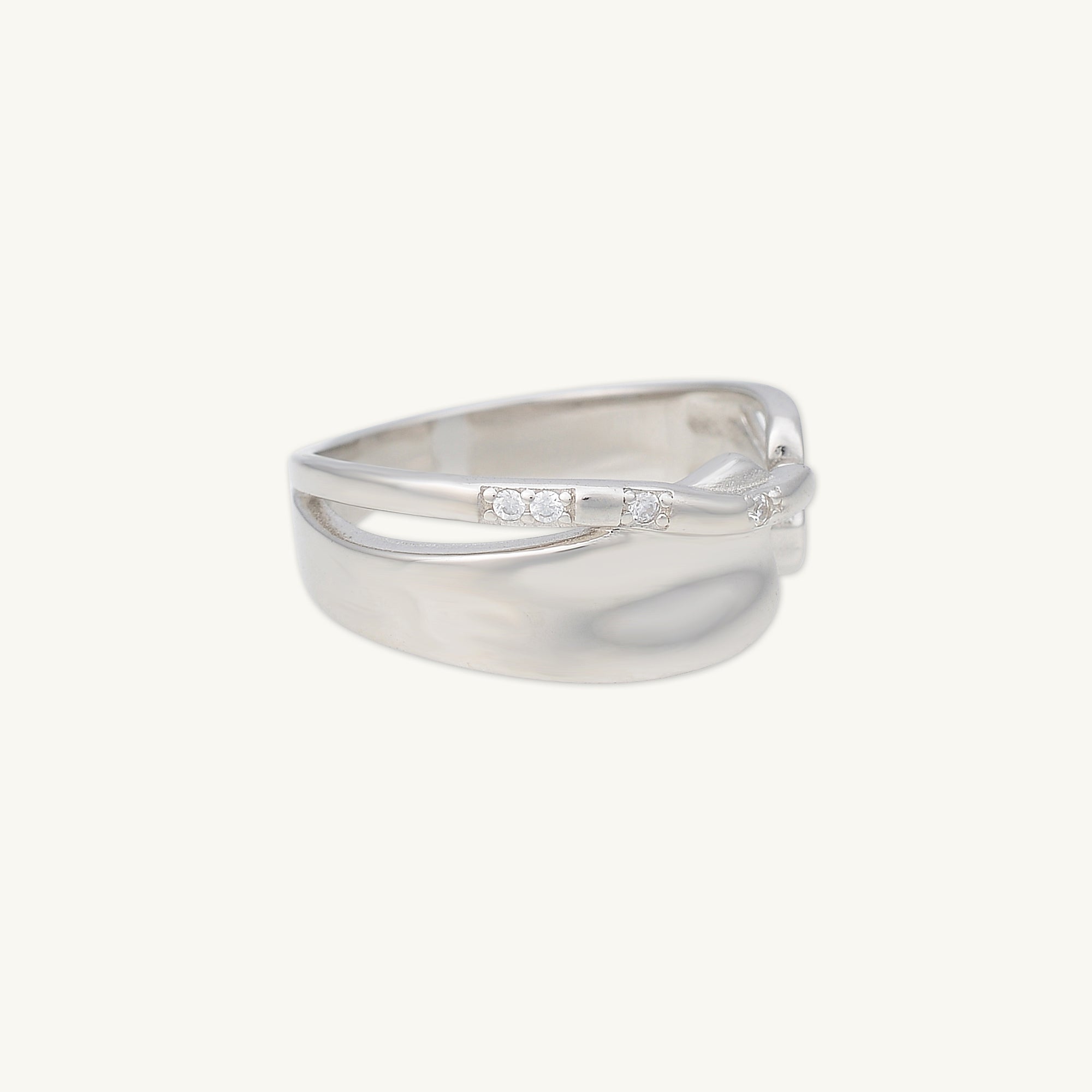 Molten Sapphire Statement Open Ring