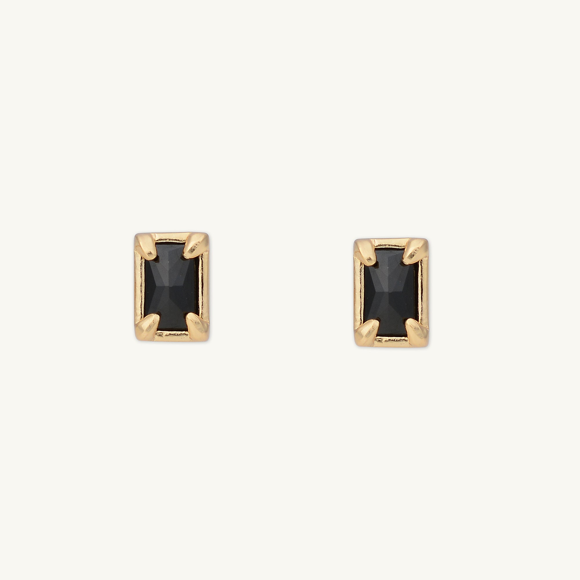 Onyx Sapphire Rectangle Earrings