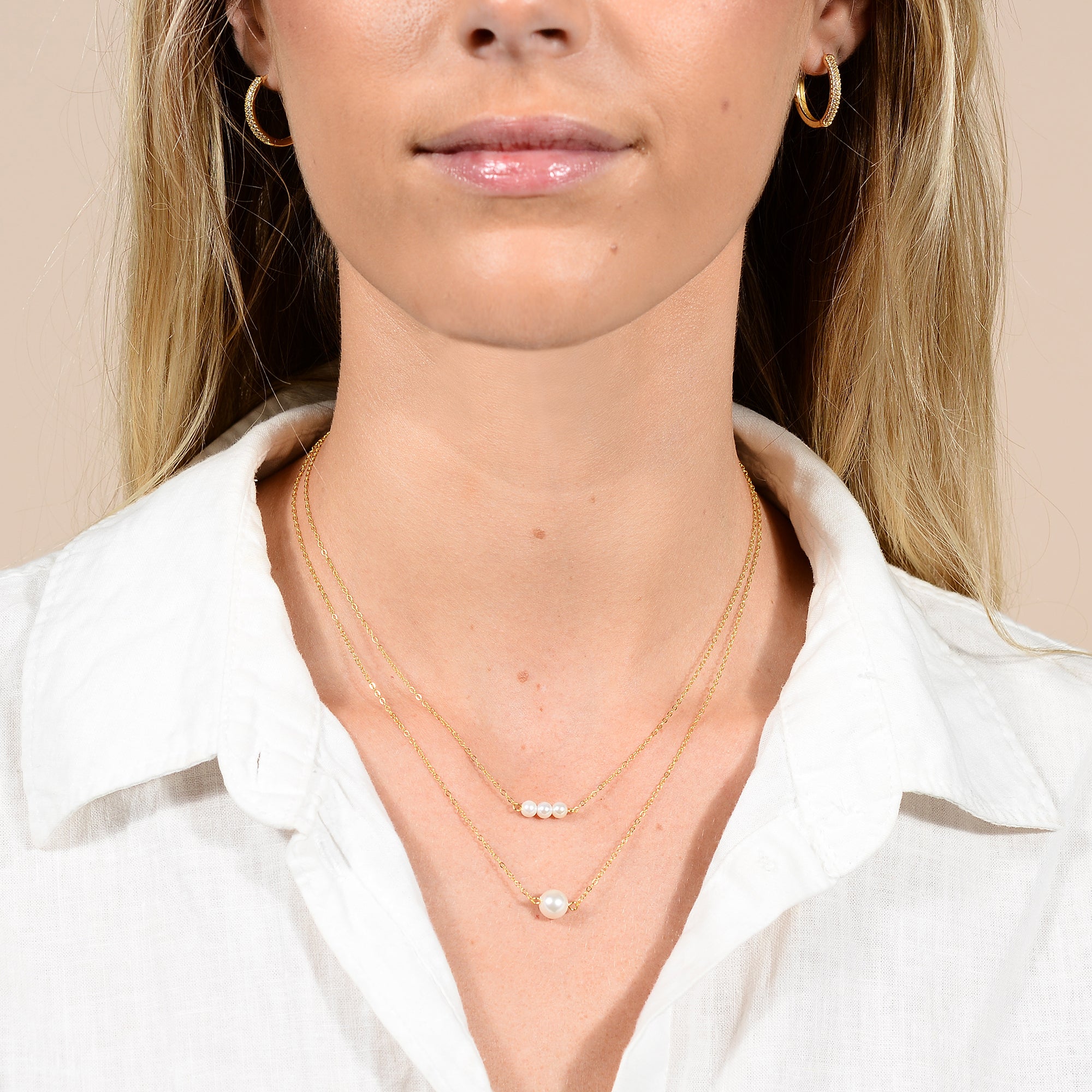 Triple Freshwater Pearl Necklace
