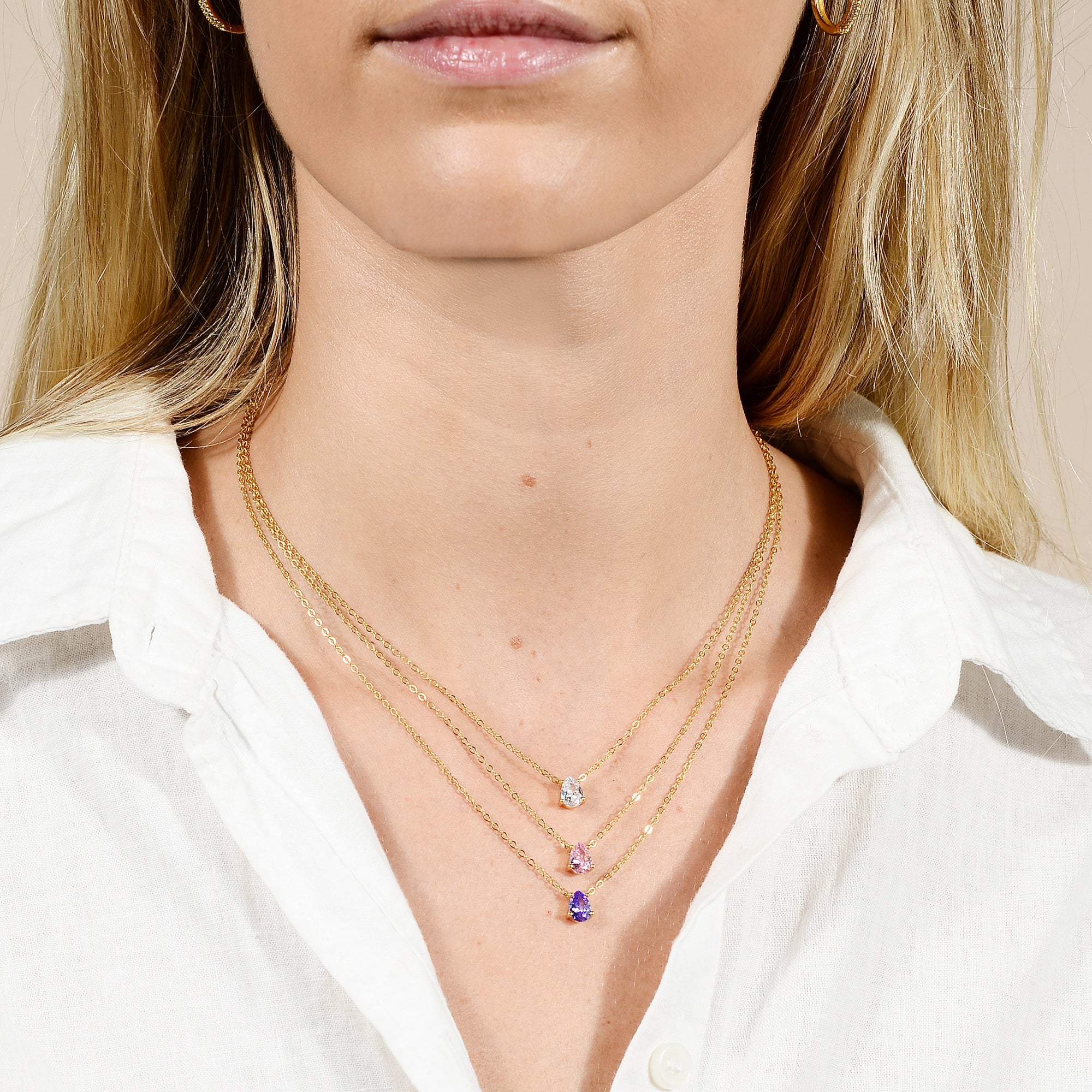 Birthstone Necklace April