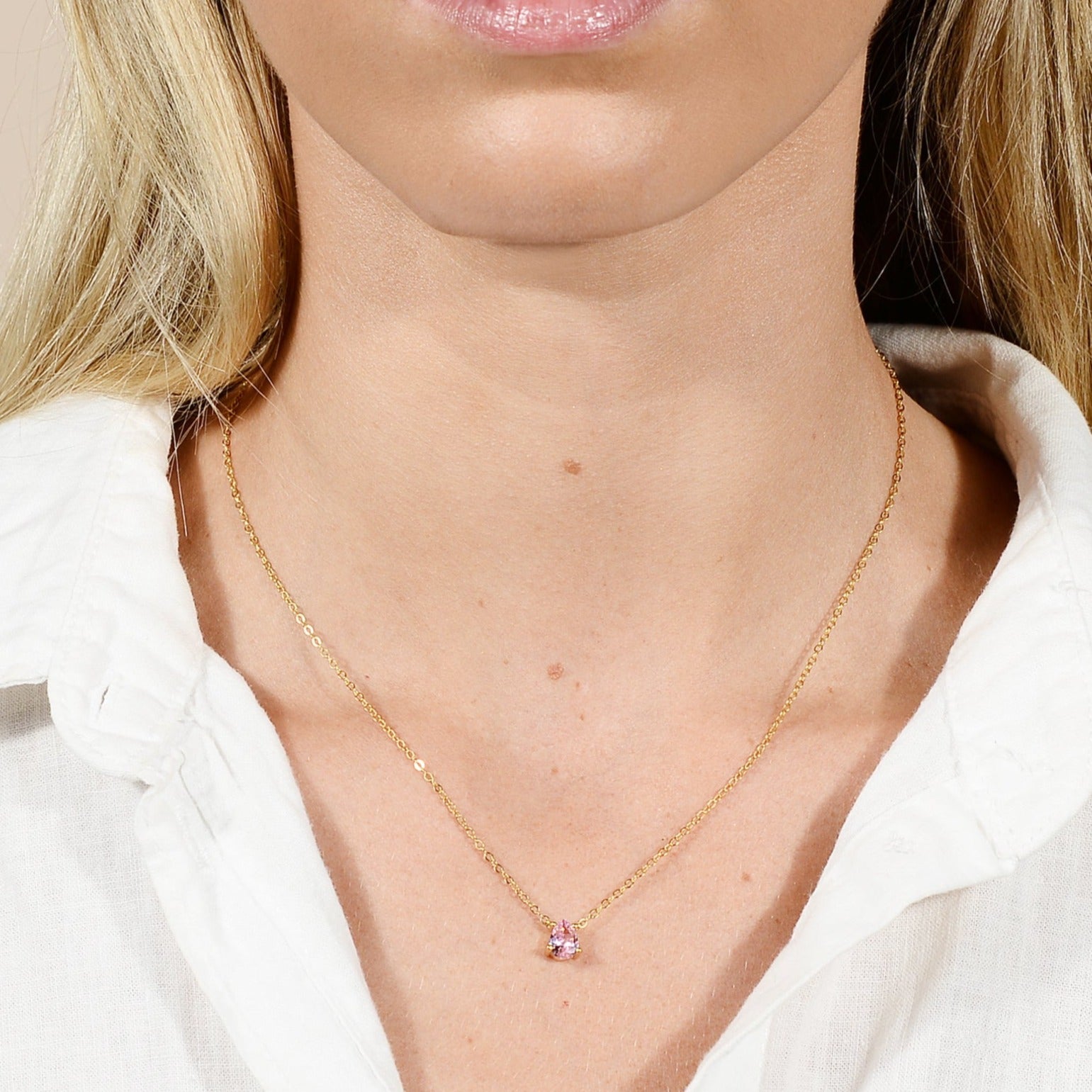 Birthstone Necklace October