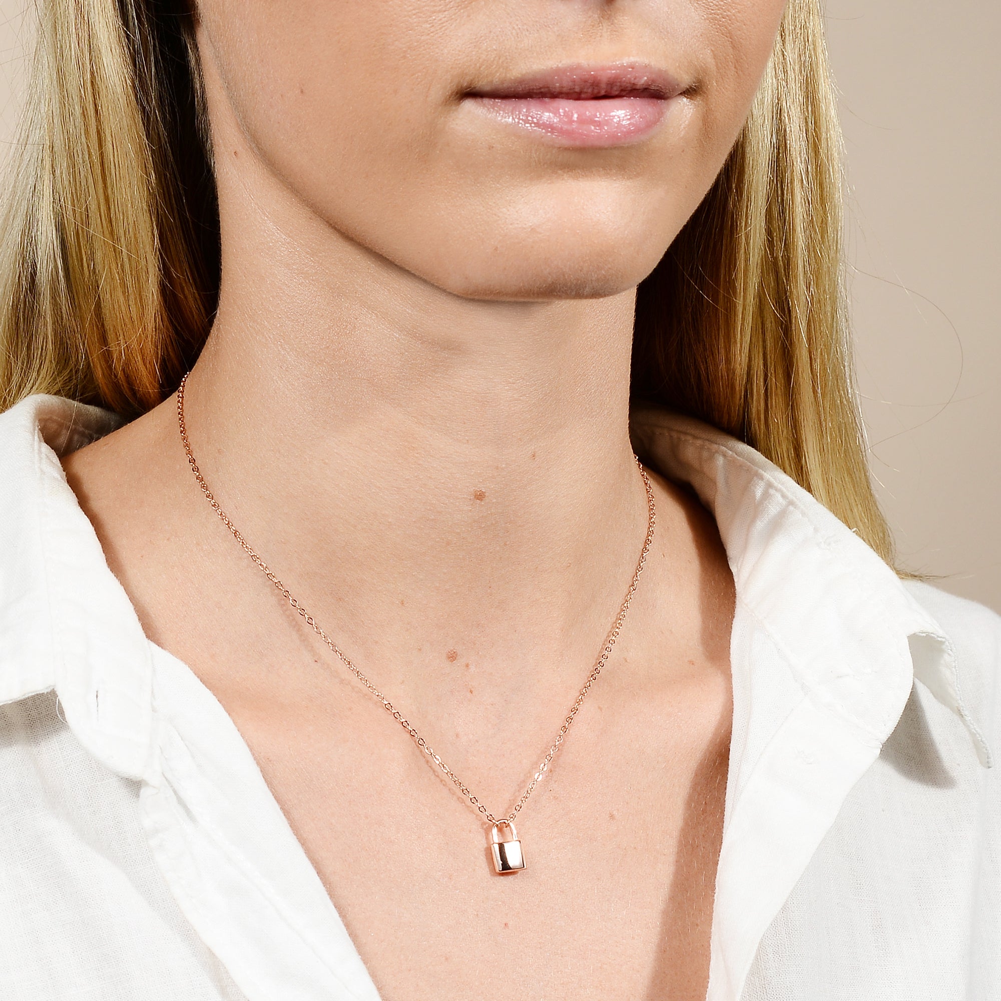 Padlock Initial Letter Necklace
