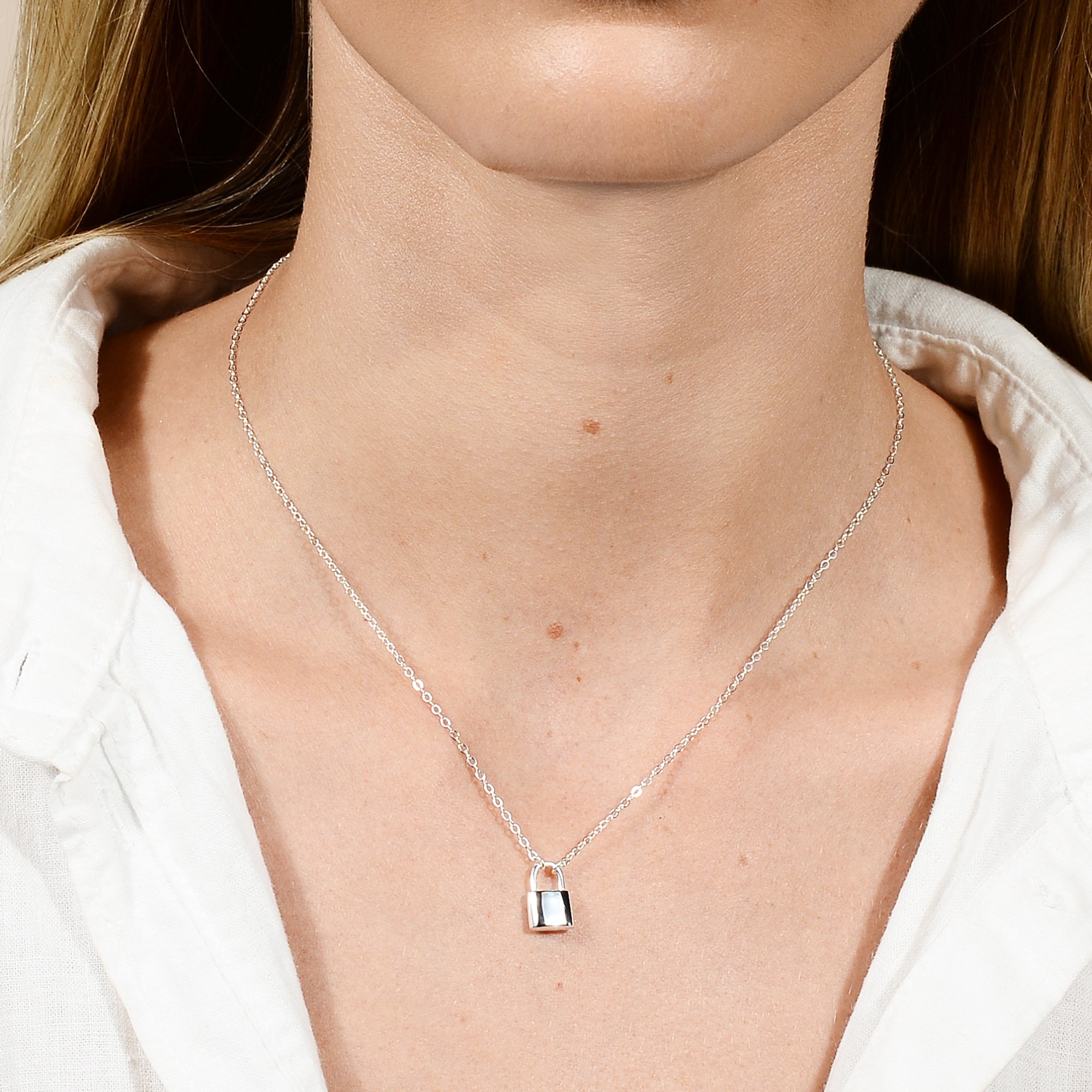 Padlock Initial Letter Necklace