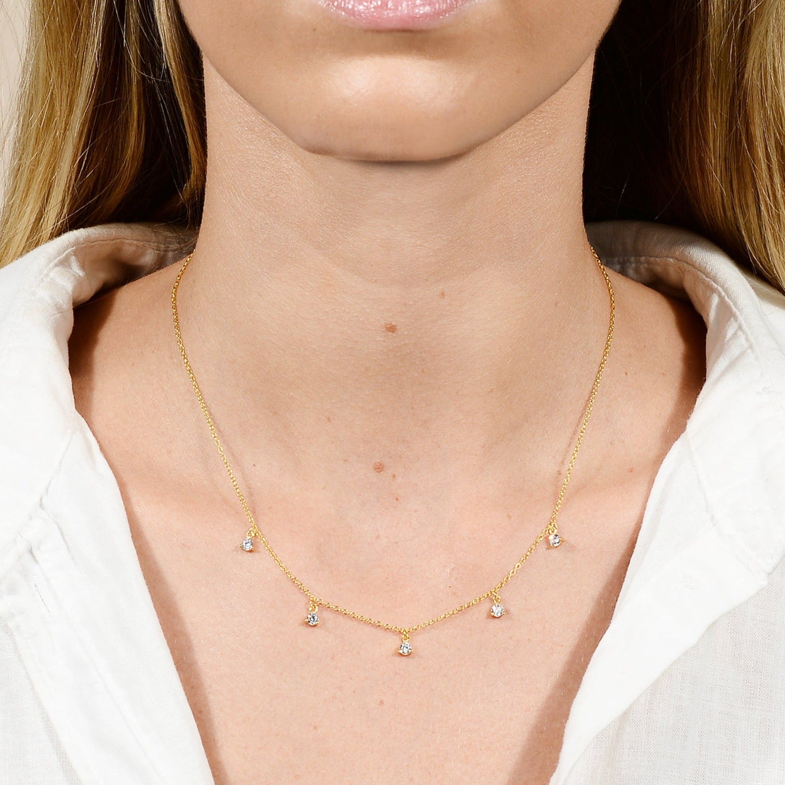 Sapphire Droplet Necklace