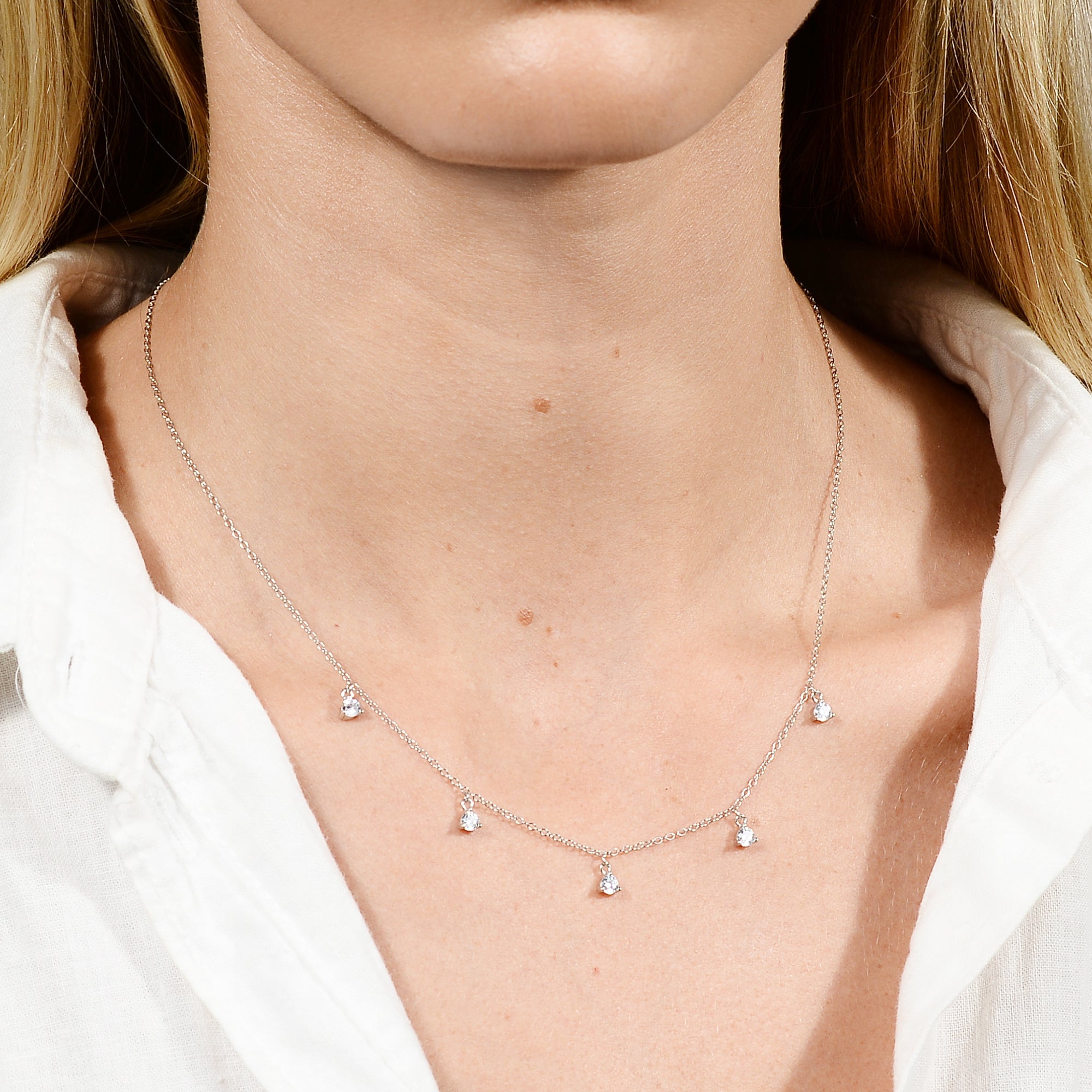 Sapphire Droplet Necklace