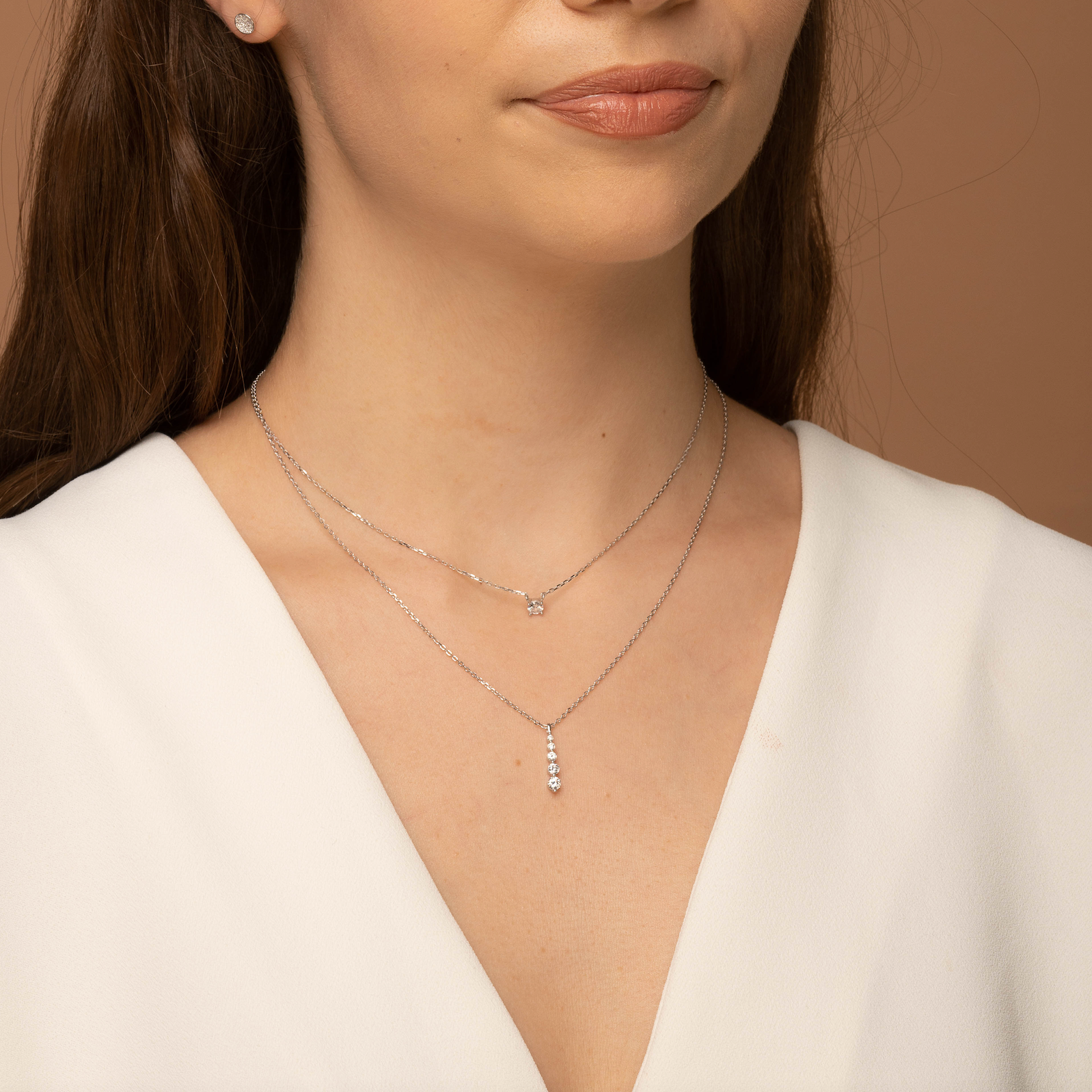 Sapphire Vertical Drop Necklace