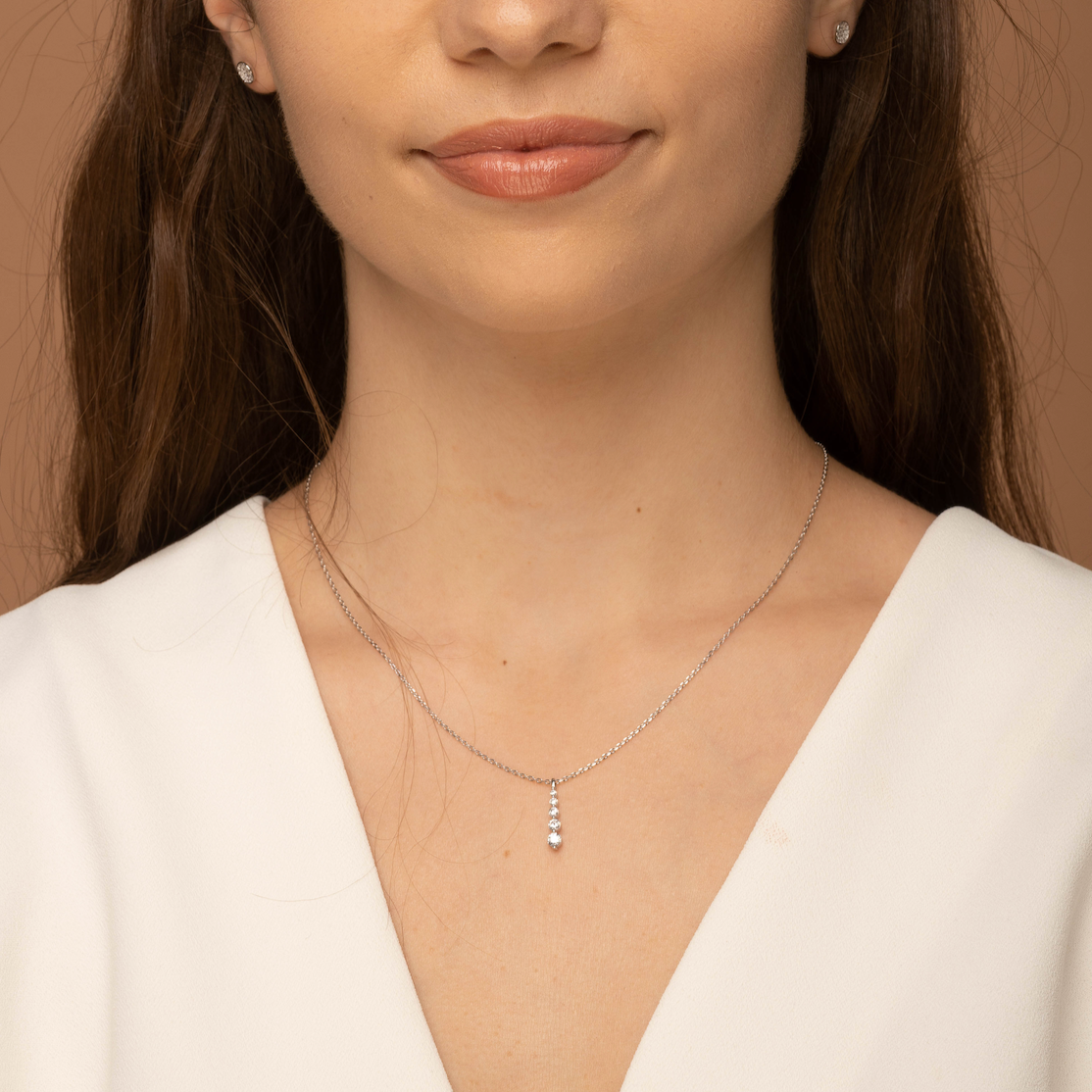 Sapphire Vertical Drop Necklace