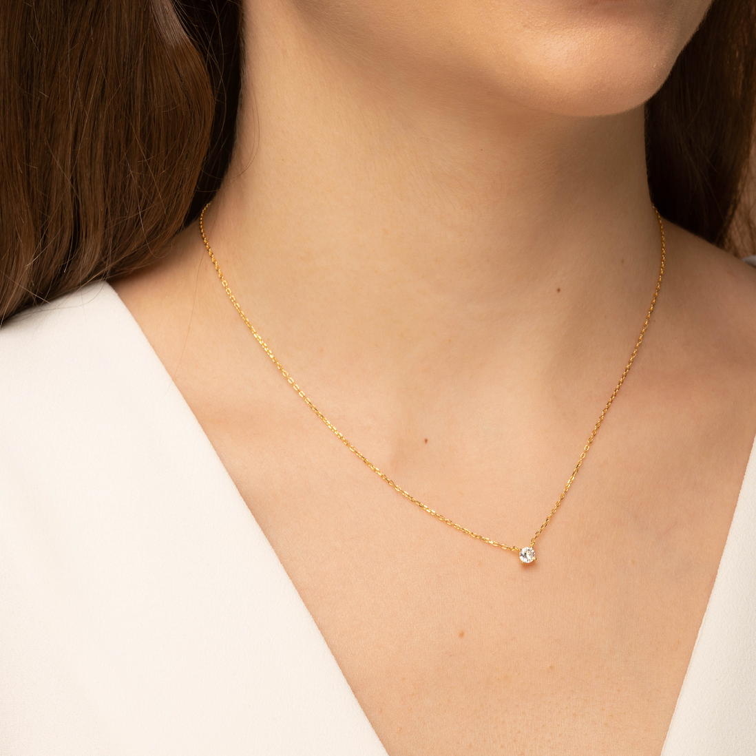 Round Sapphire Necklace