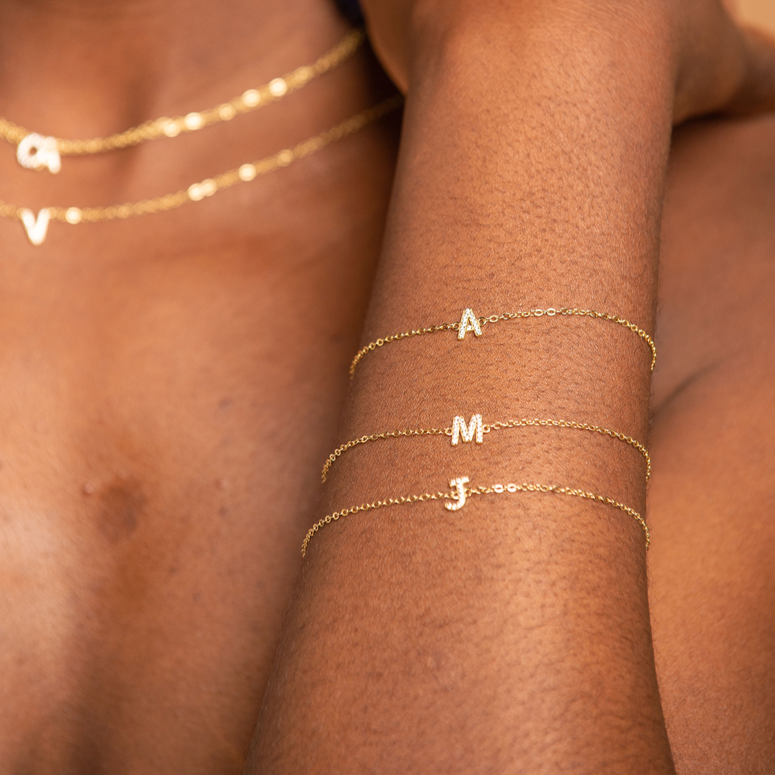 The Original Initial Sapphire Letter Bracelet
