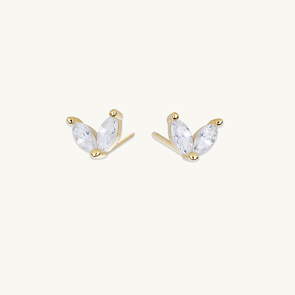 Angel Wings Sapphire Stud Earrings - Camile & Stone