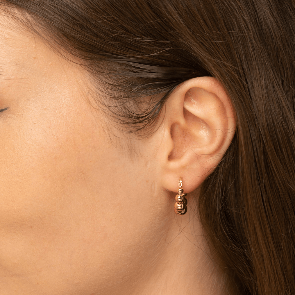 Asymmetric Ball Hoop Earrings - Camile & Stone