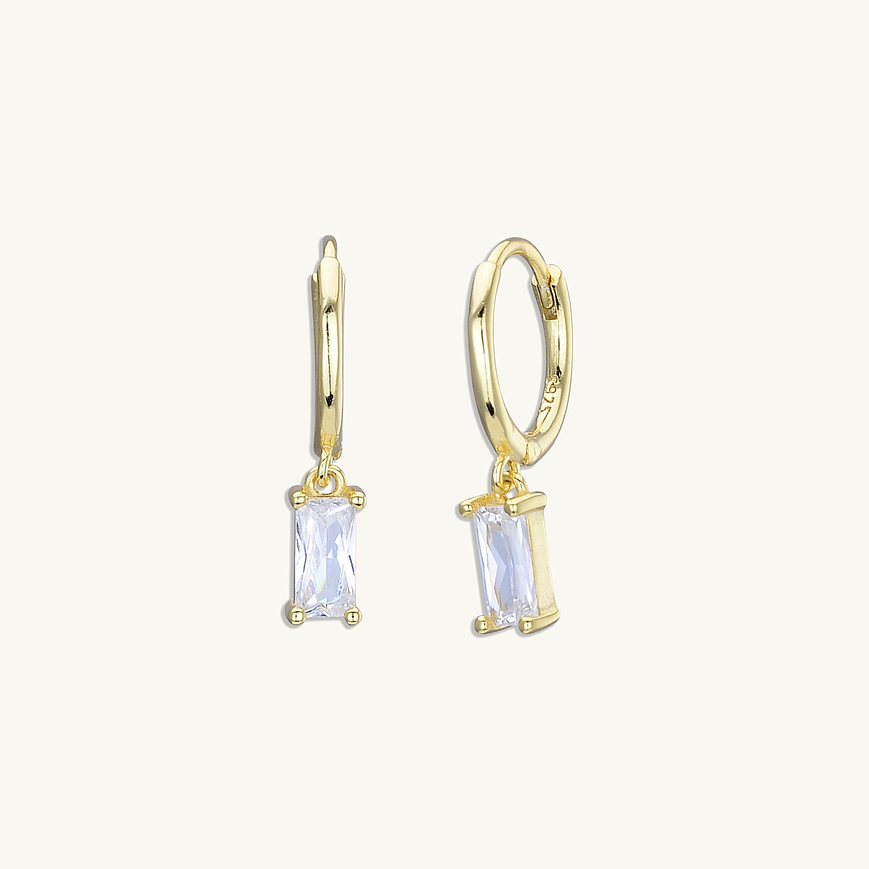 Baguette Hoop Earrings - Camile & Stone
