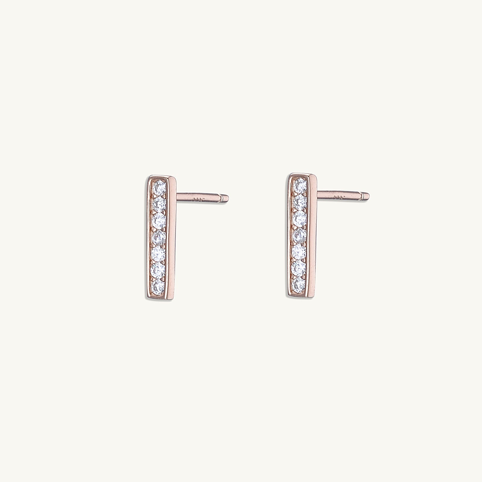 Bar Zirconia Stud Earrings - Camile & Stone