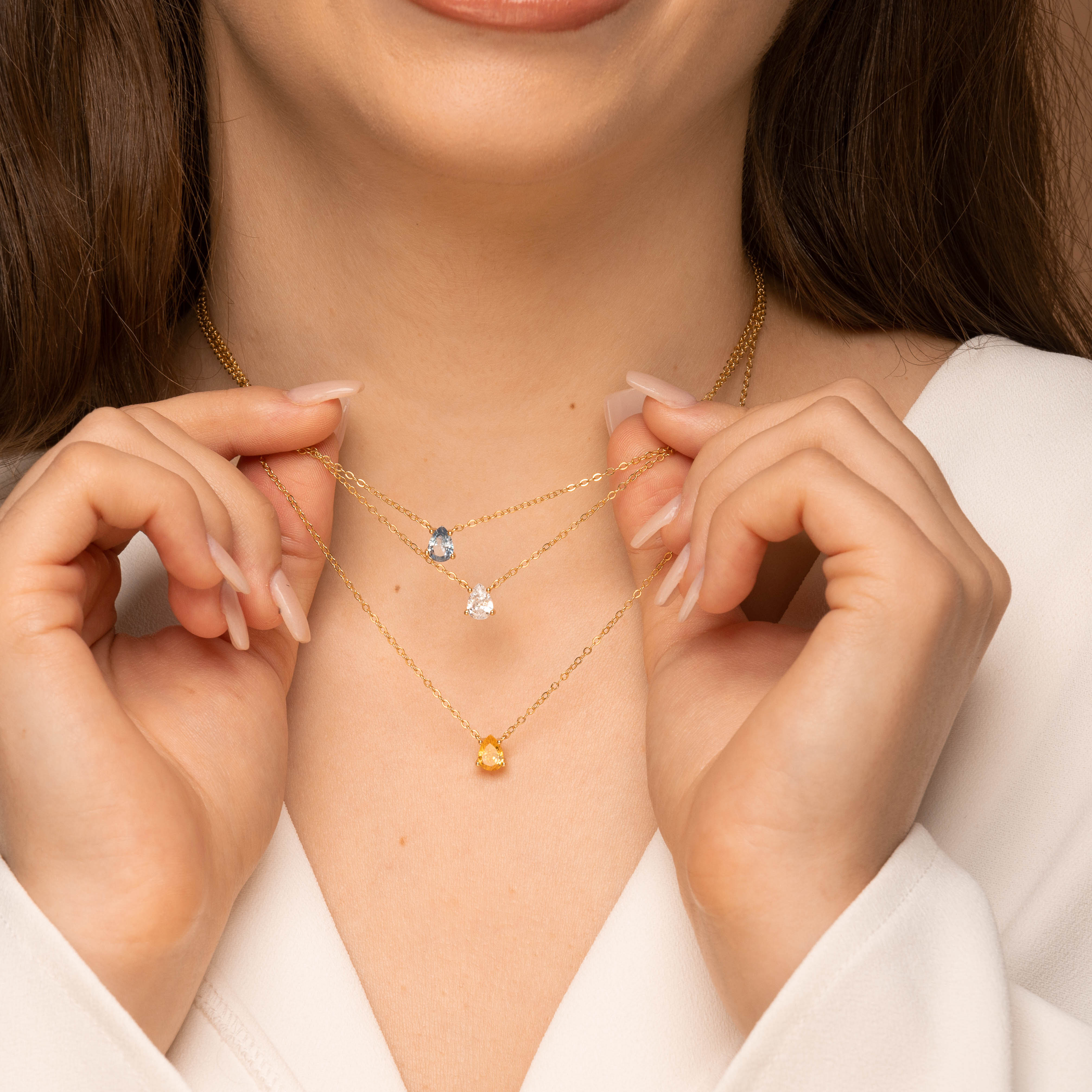 Birthstone Necklace April