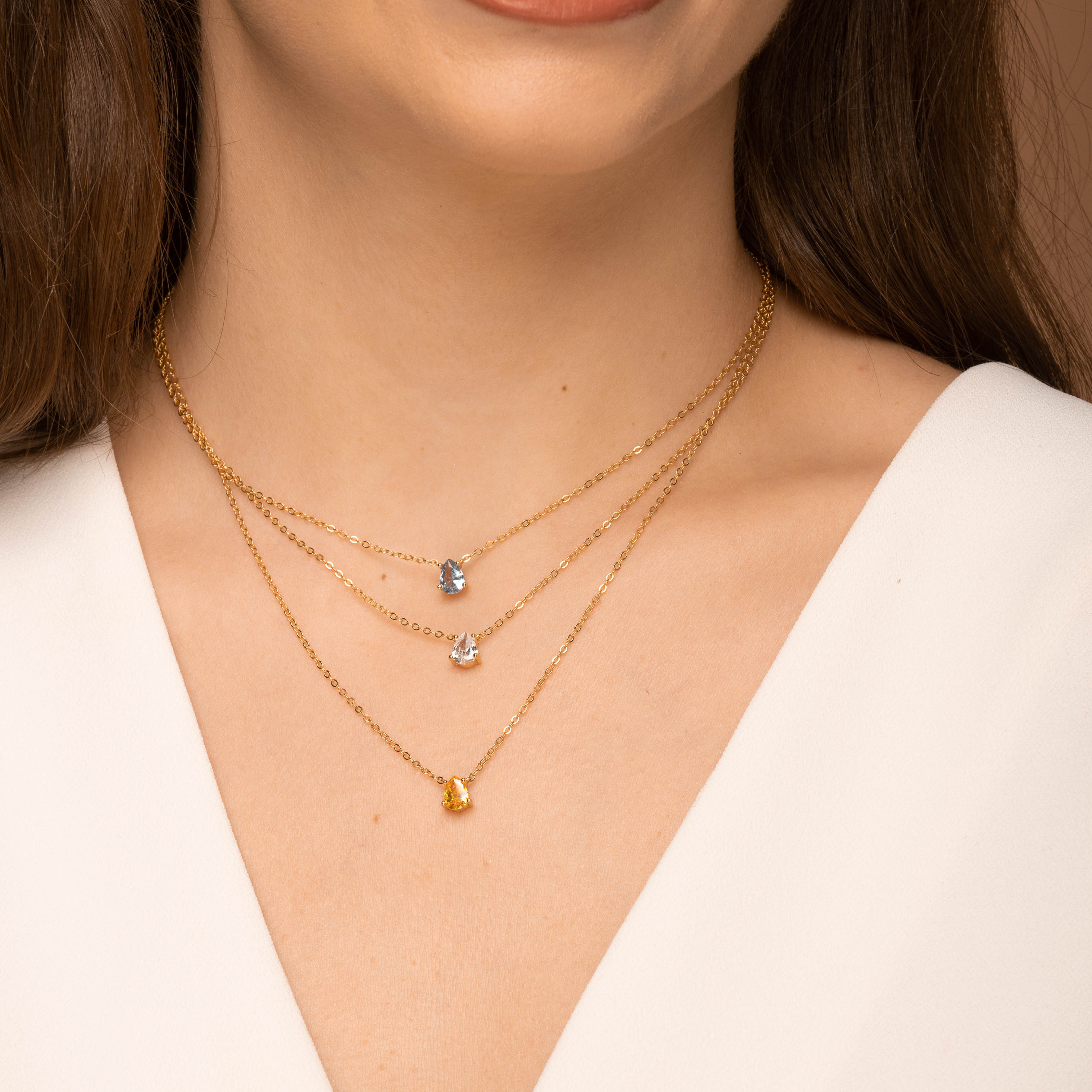 Birthstone Necklace April