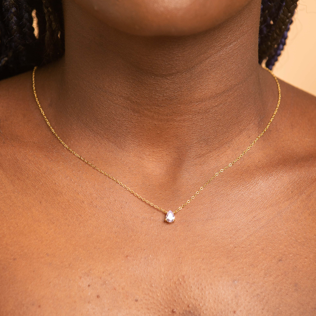 Birthstone Pear Shaped Necklace June