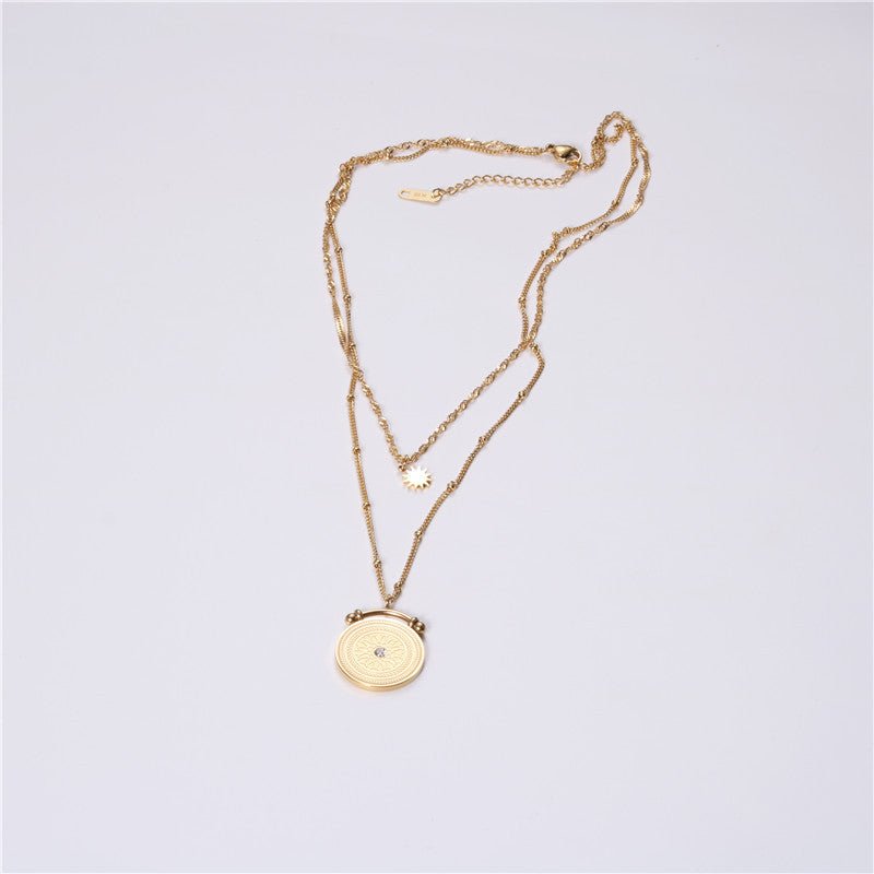 Boho Disk Layering Necklace - Camile & Stone