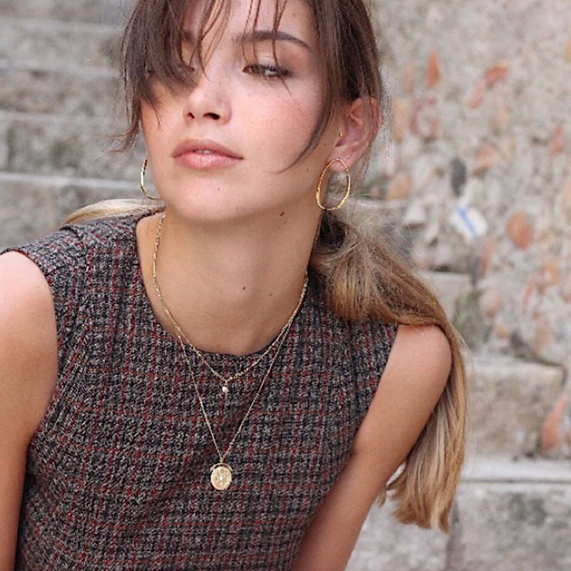 Boho Disk Layering Necklace - Camile & Stone