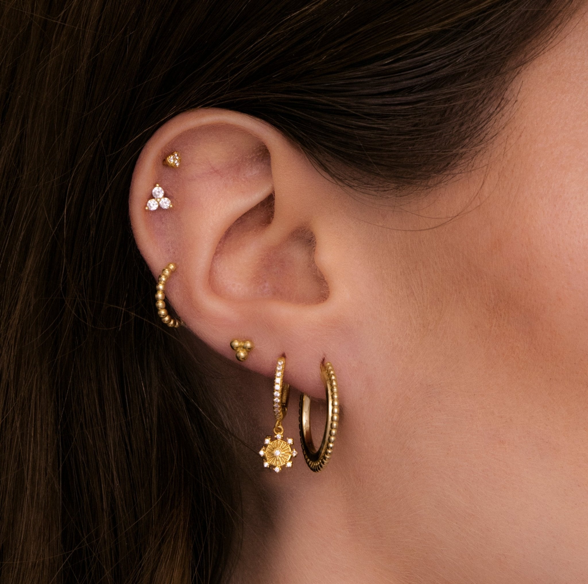 Boho Starburst Huggie Hoop Earrings - Camile & Stone