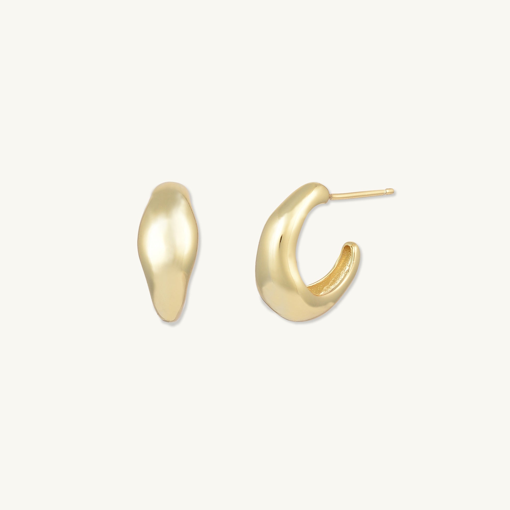 C Shape Huggie Earrings - Camile & Stone