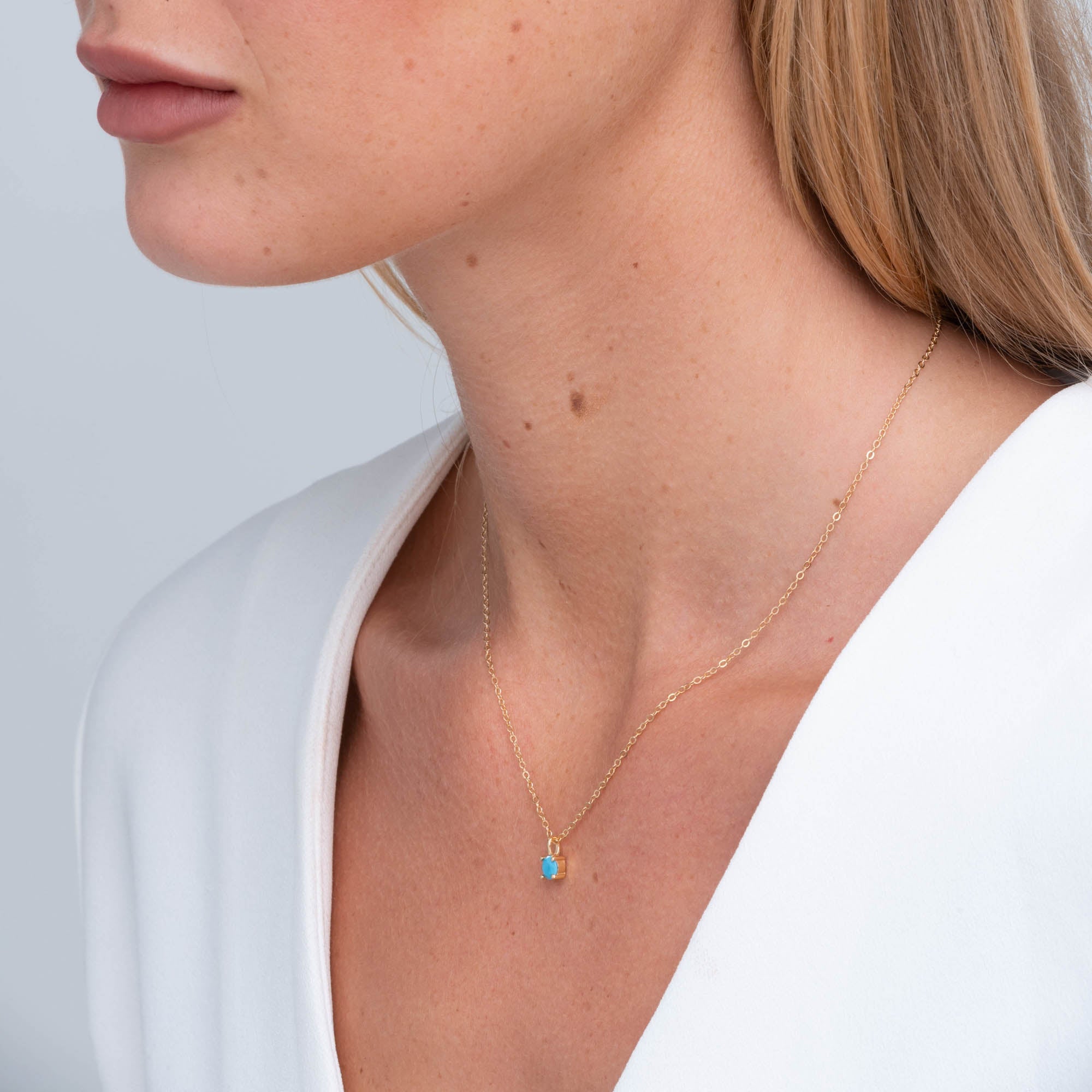Classic Birthstone Necklace December - Camile & Stone