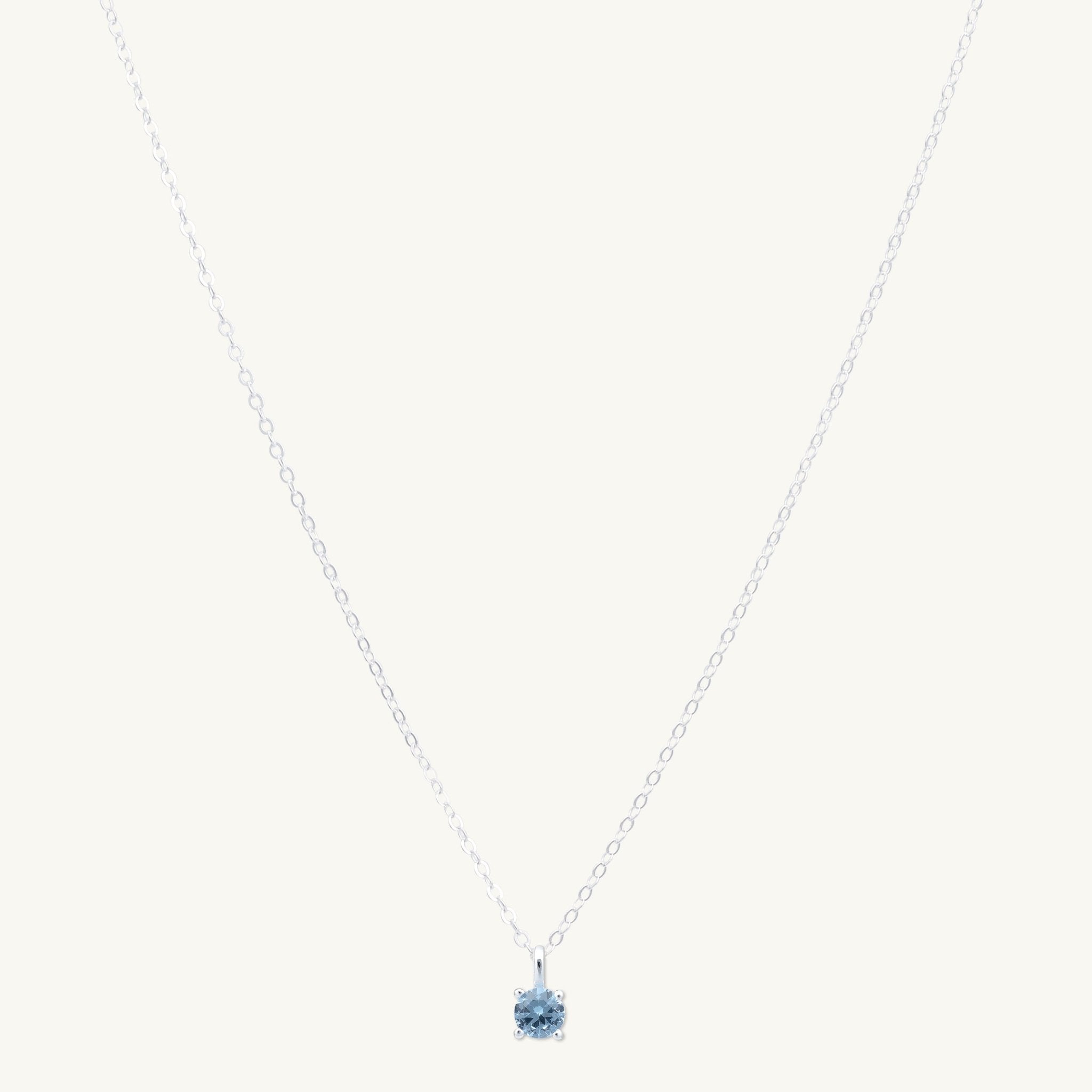 Classic Birthstone Necklace March - Camile & Stone
