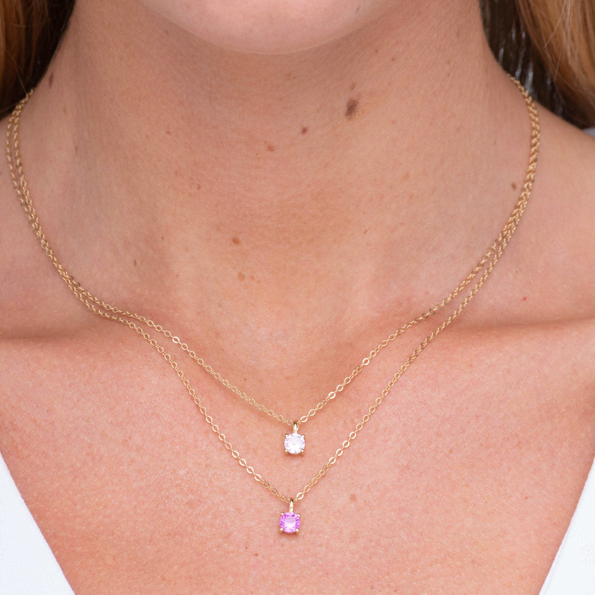 Classic Birthstone Necklace October - Camile & Stone