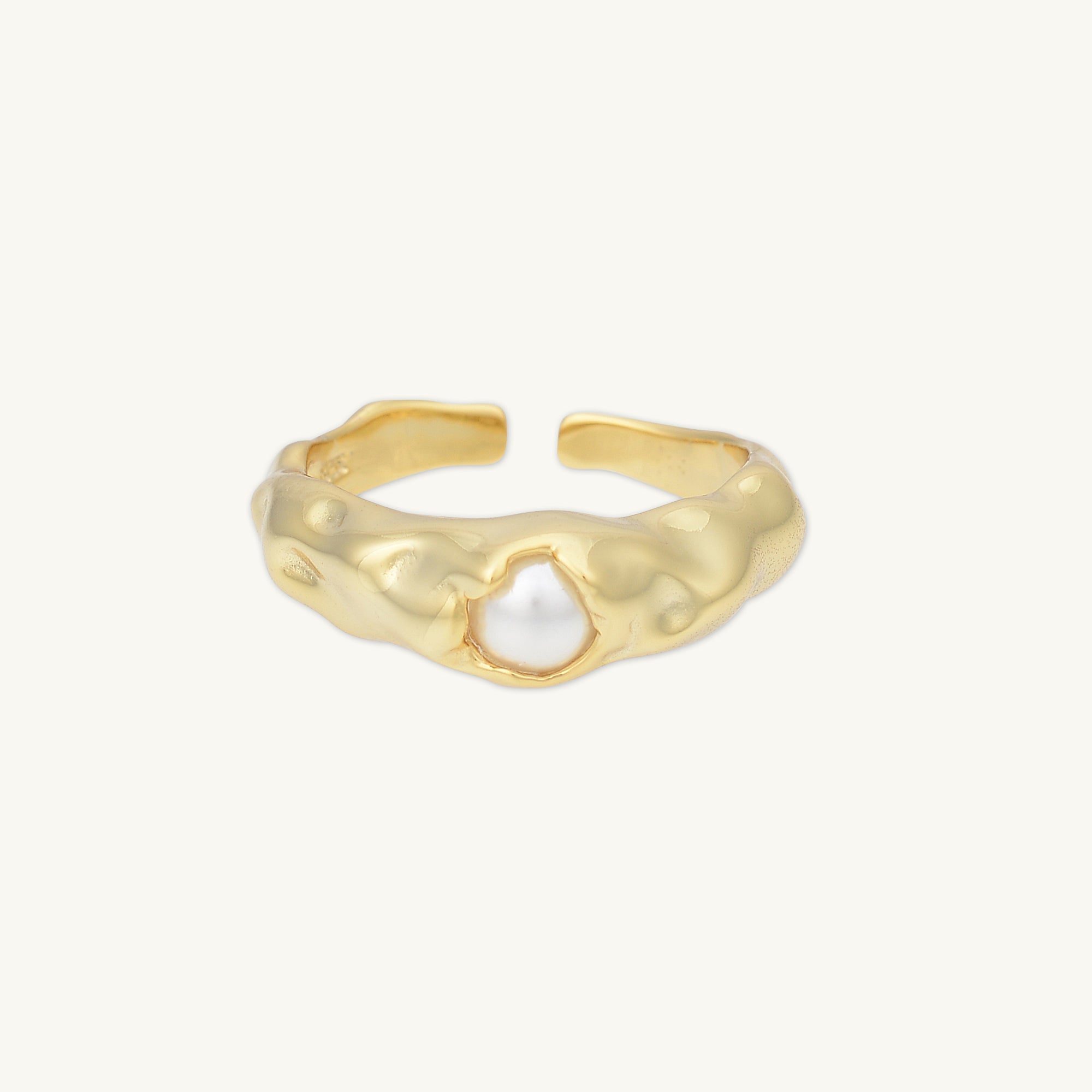 Classic Molten Pearl Open Ring - Camile & Stone