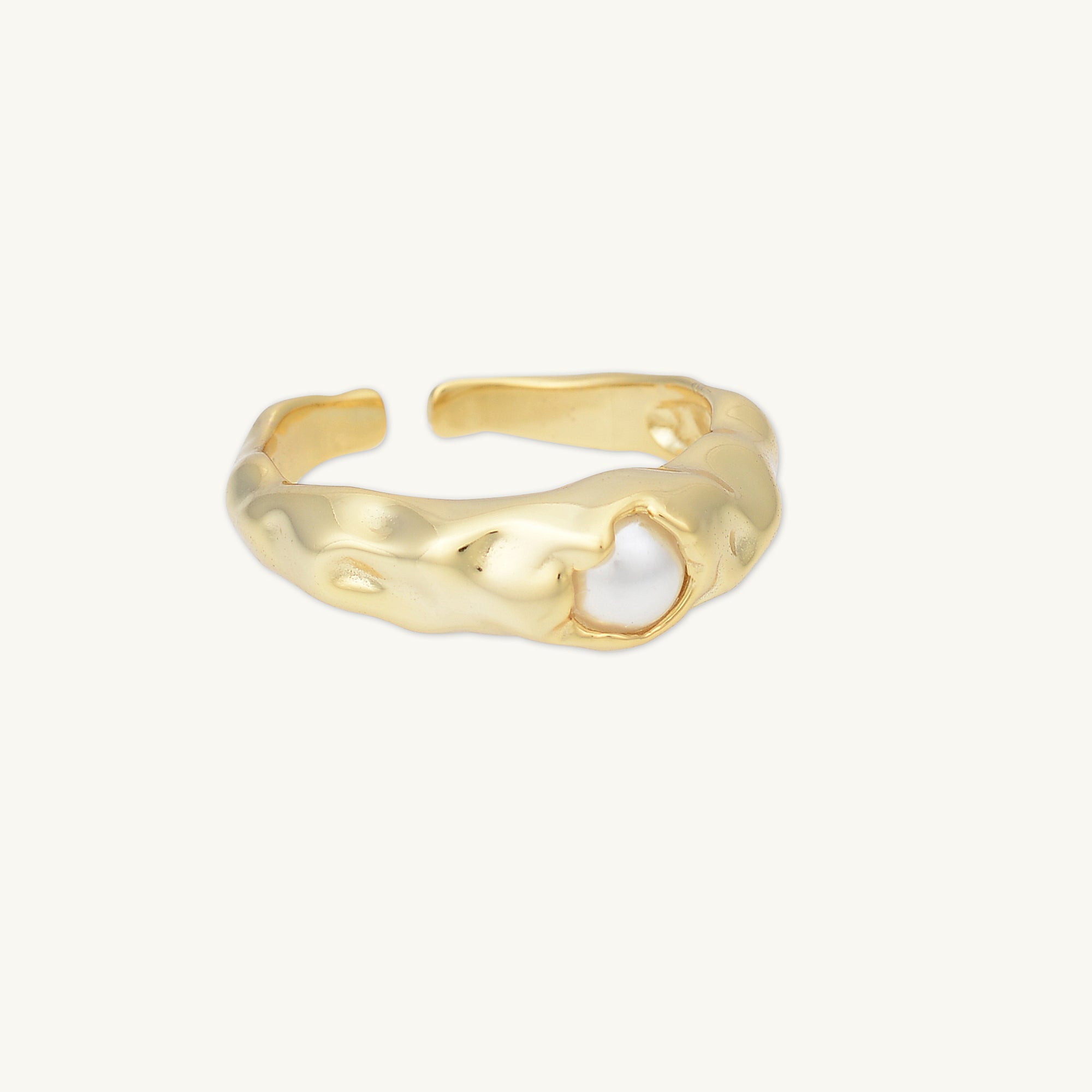 Classic Molten Pearl Open Ring - Camile & Stone
