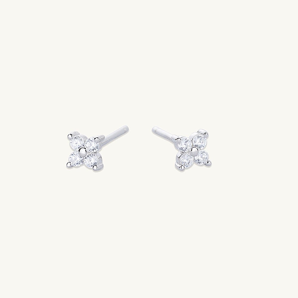 Clover Sapphire Stud Earrings - Camile & Stone