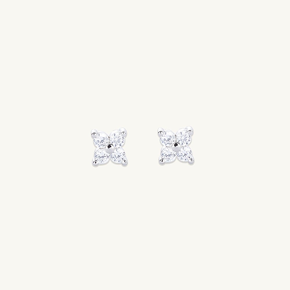 Clover Sapphire Stud Earrings - Camile & Stone