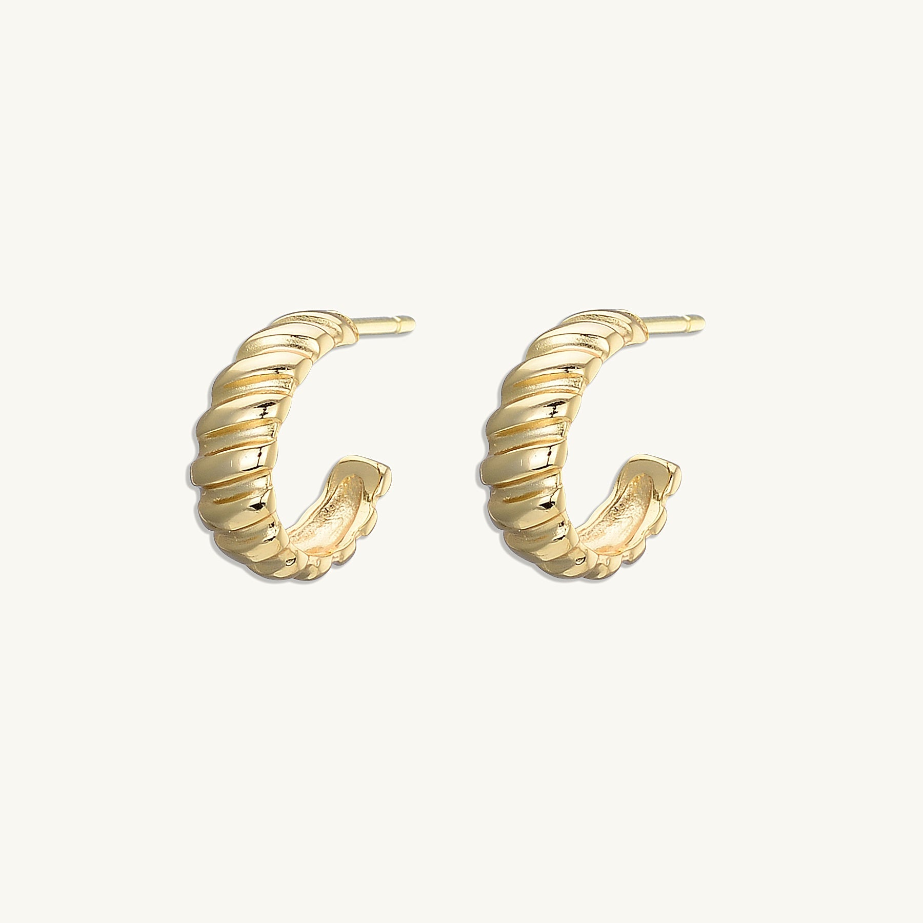 Croissant Huggie Stud Earrings - Camile & Stone
