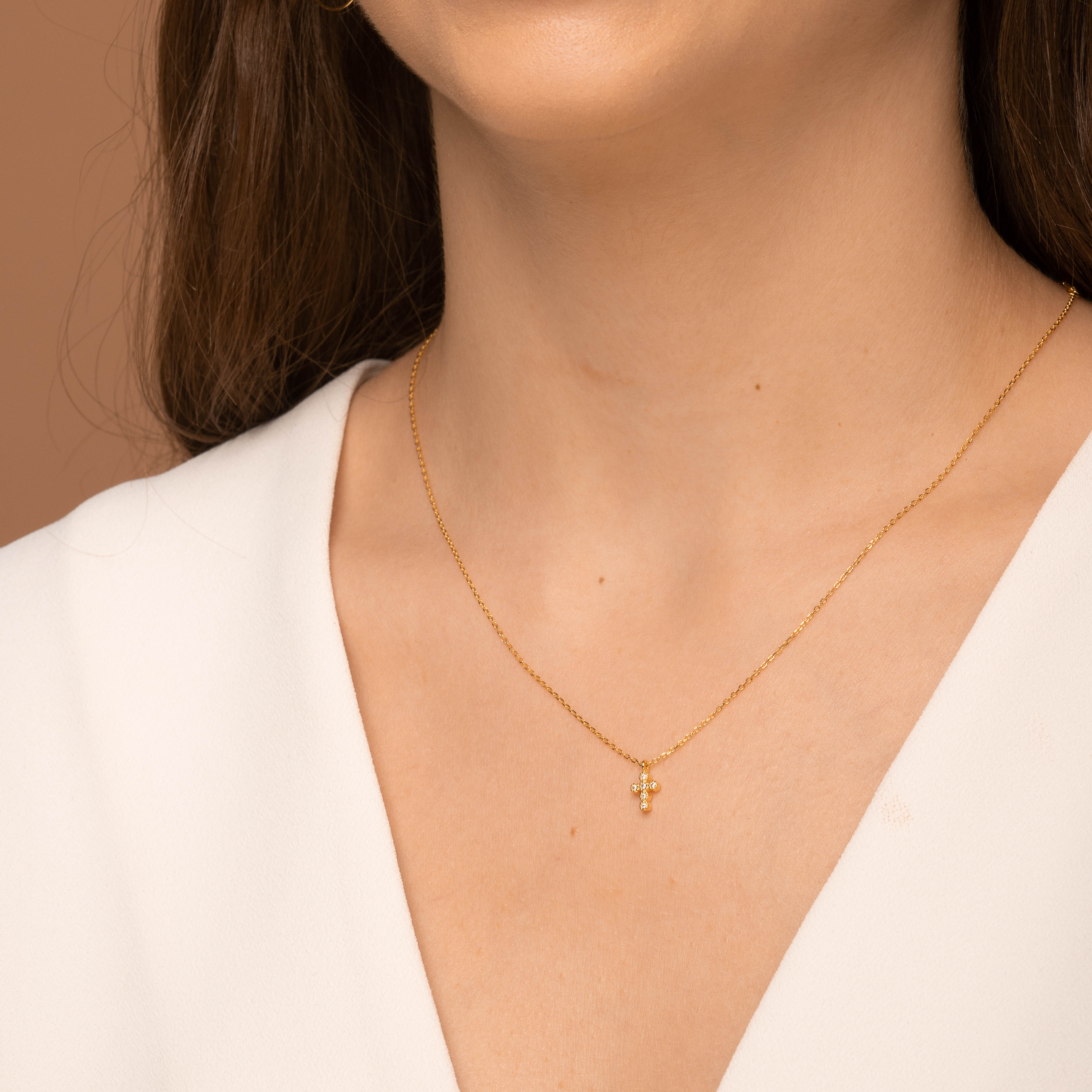 Cross Sapphire Necklace