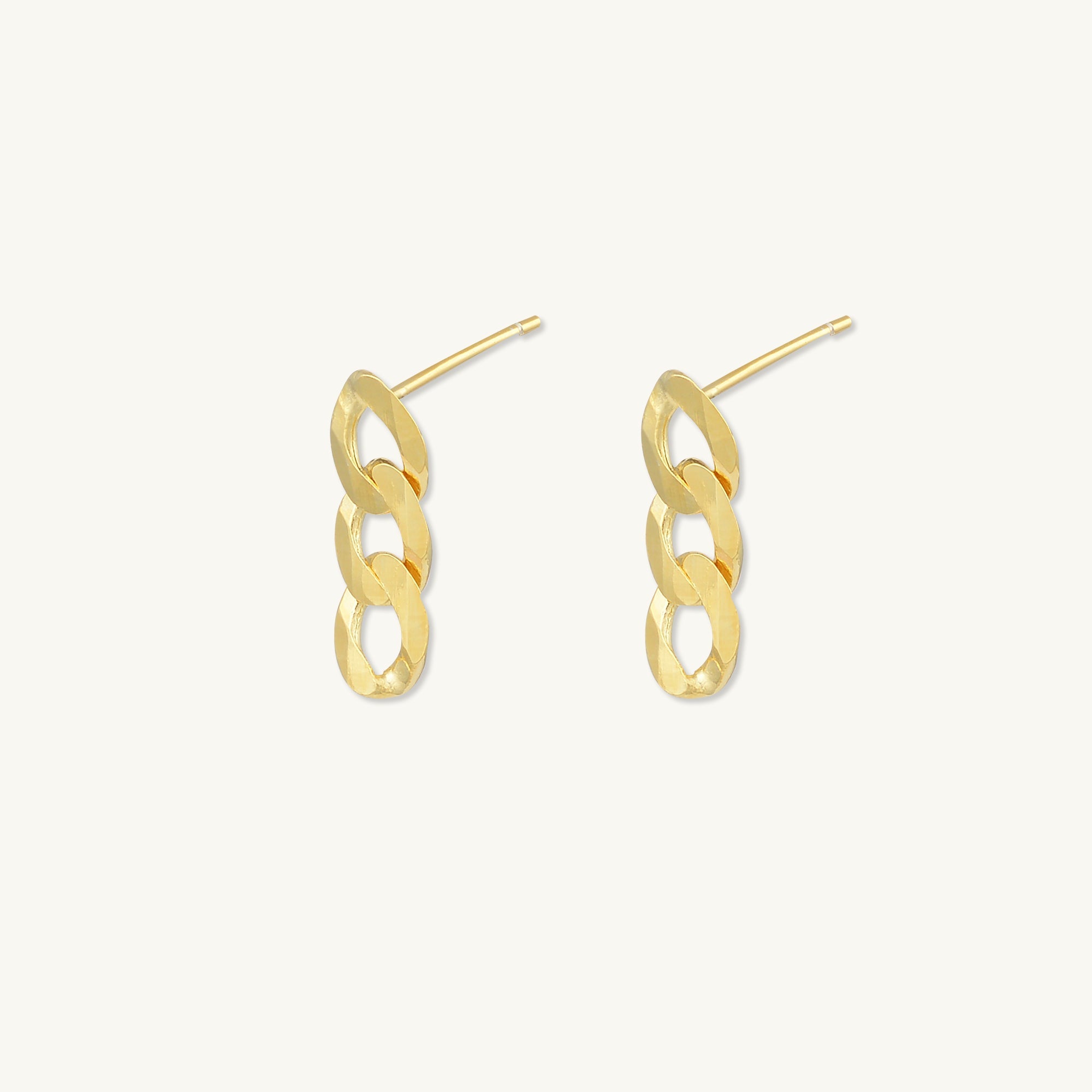 Cuban Link Stud Earrings - Camile & Stone