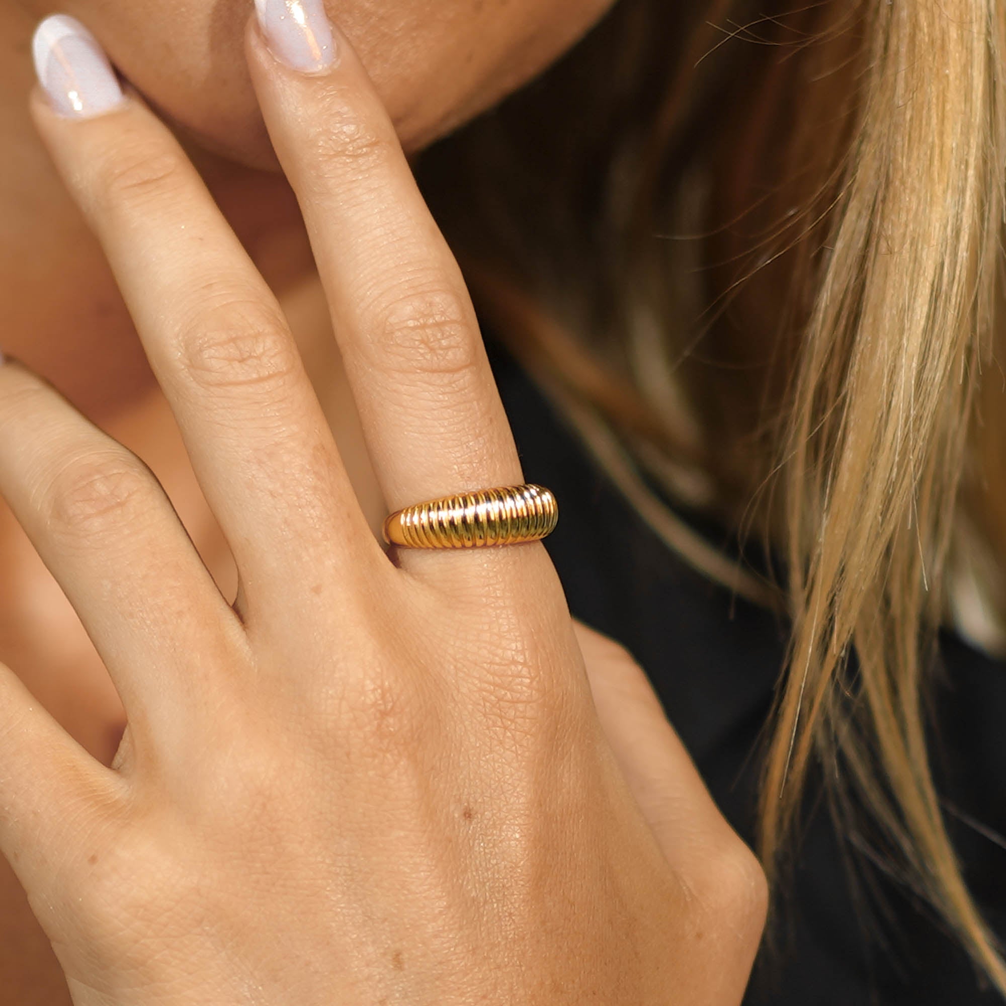 Dana Dome Open Ring - Camile & Stone