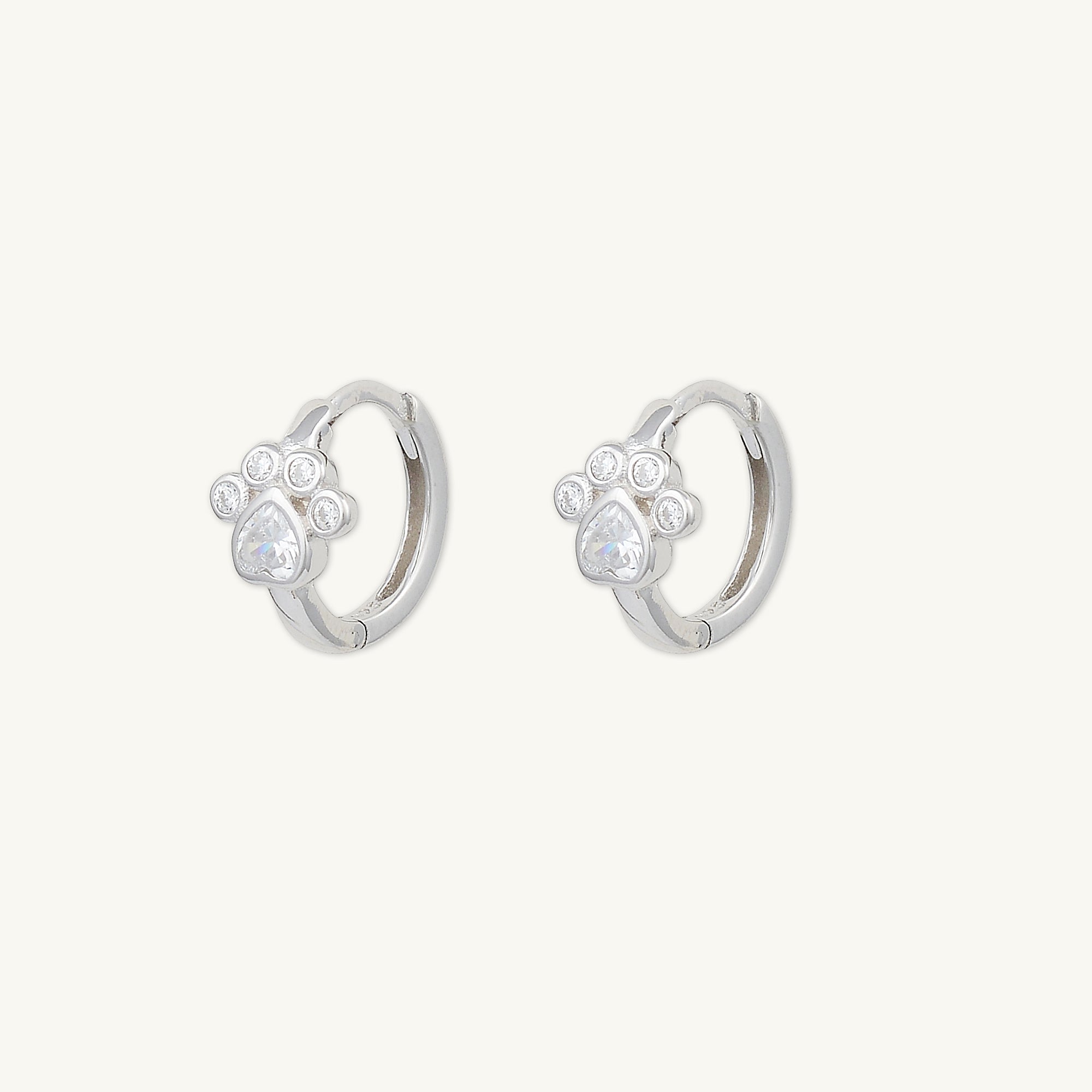 Dog Paw Sapphire Huggie Earrings - Camile & Stone