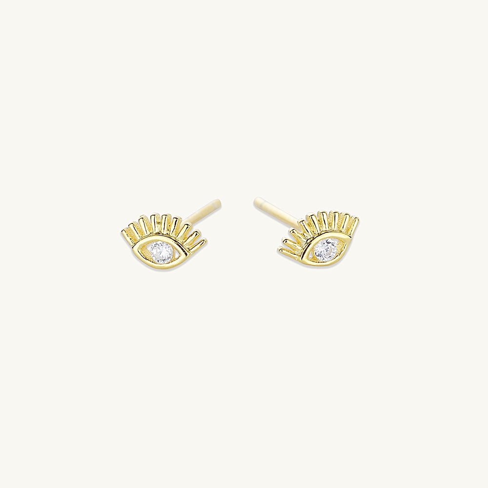 Evil Eye Zirconia Stud Earrings - Camile & Stone