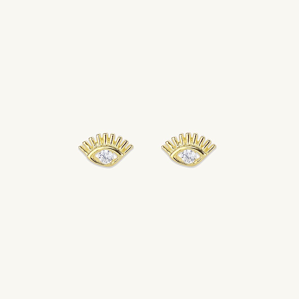 Evil Eye Zirconia Stud Earrings - Camile & Stone