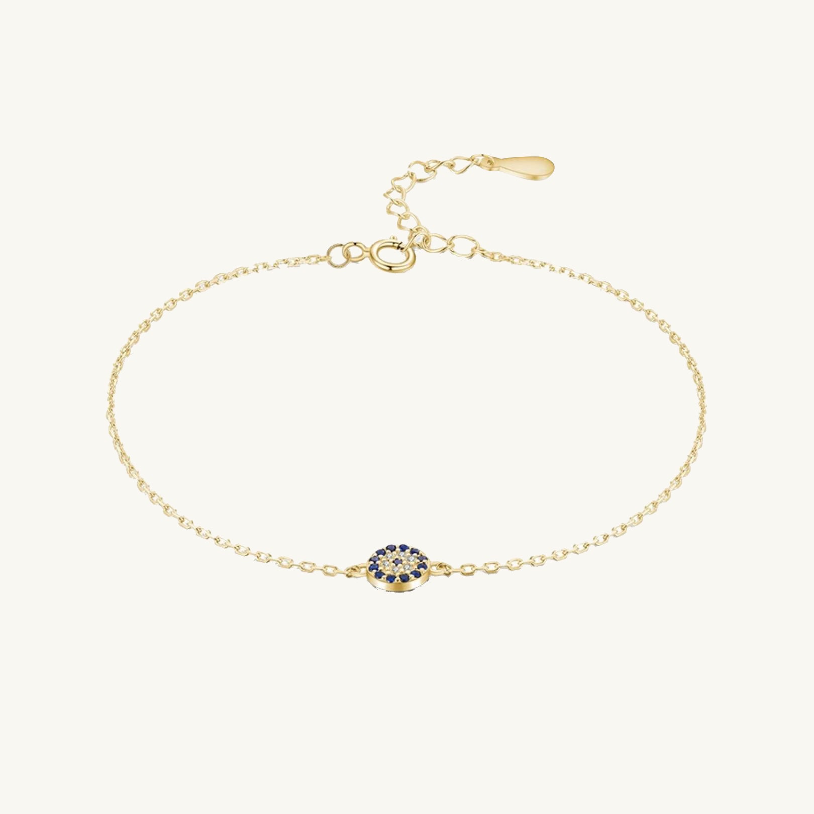 Round Evil Eye Pave Bracelet