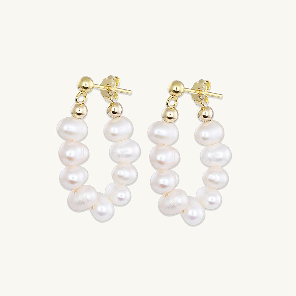 Freshwater Pearl Huggie Earrings - Camile & Stone