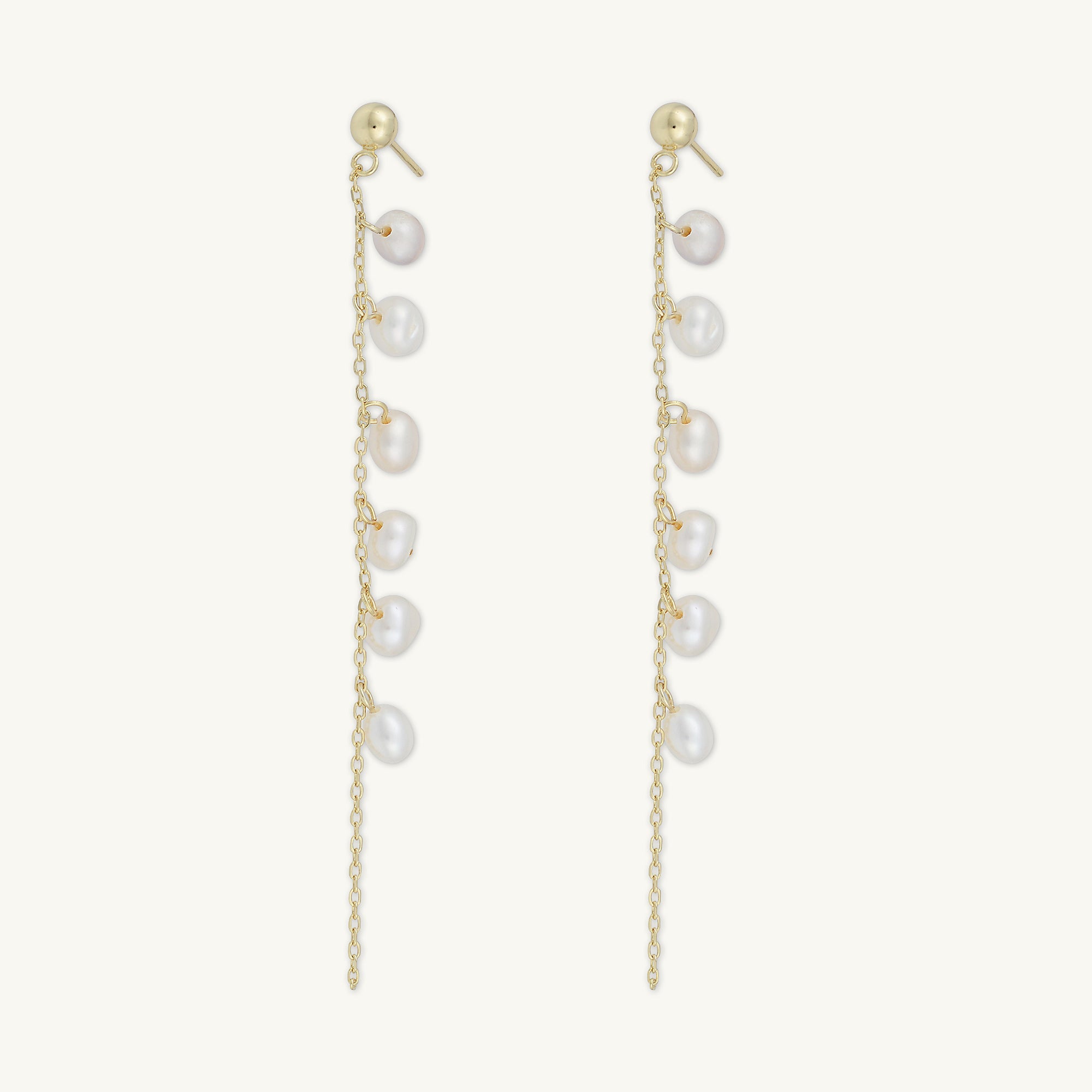 Freshwater Pearl Linear Earrings - Camile & Stone