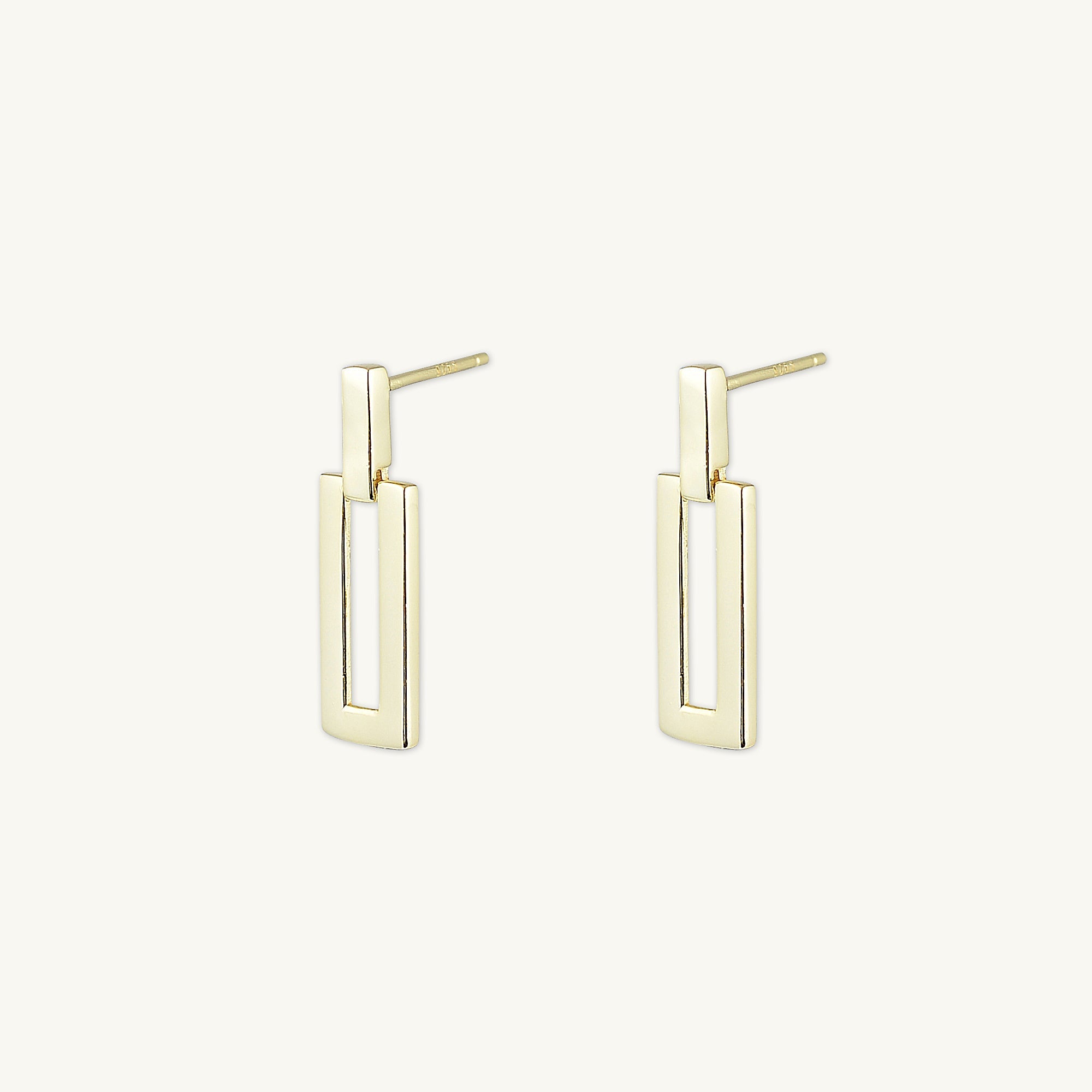 Geo Rectangle Statement Earrings - Camile & Stone