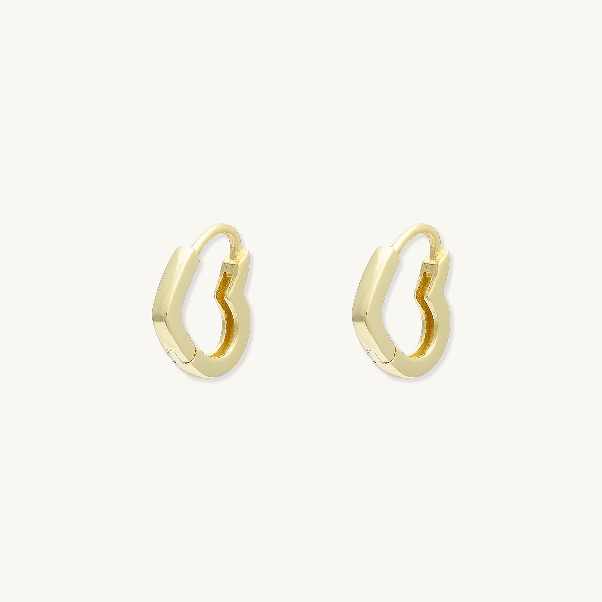 Heart Huggie Hoop Earrings - Camile & Stone