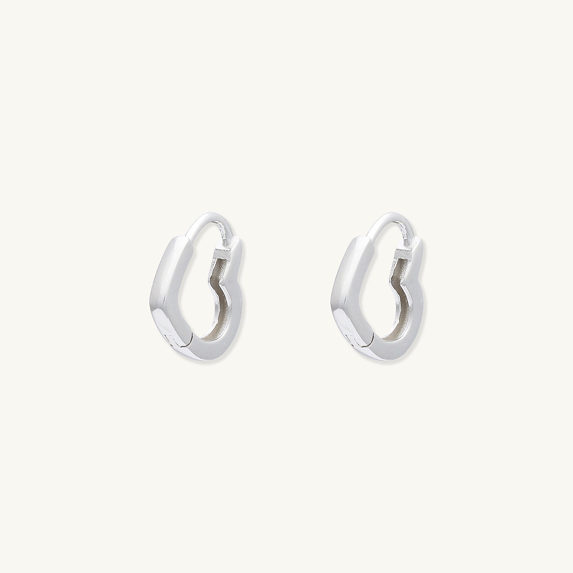 Heart Huggie Hoop Earrings - Camile & Stone