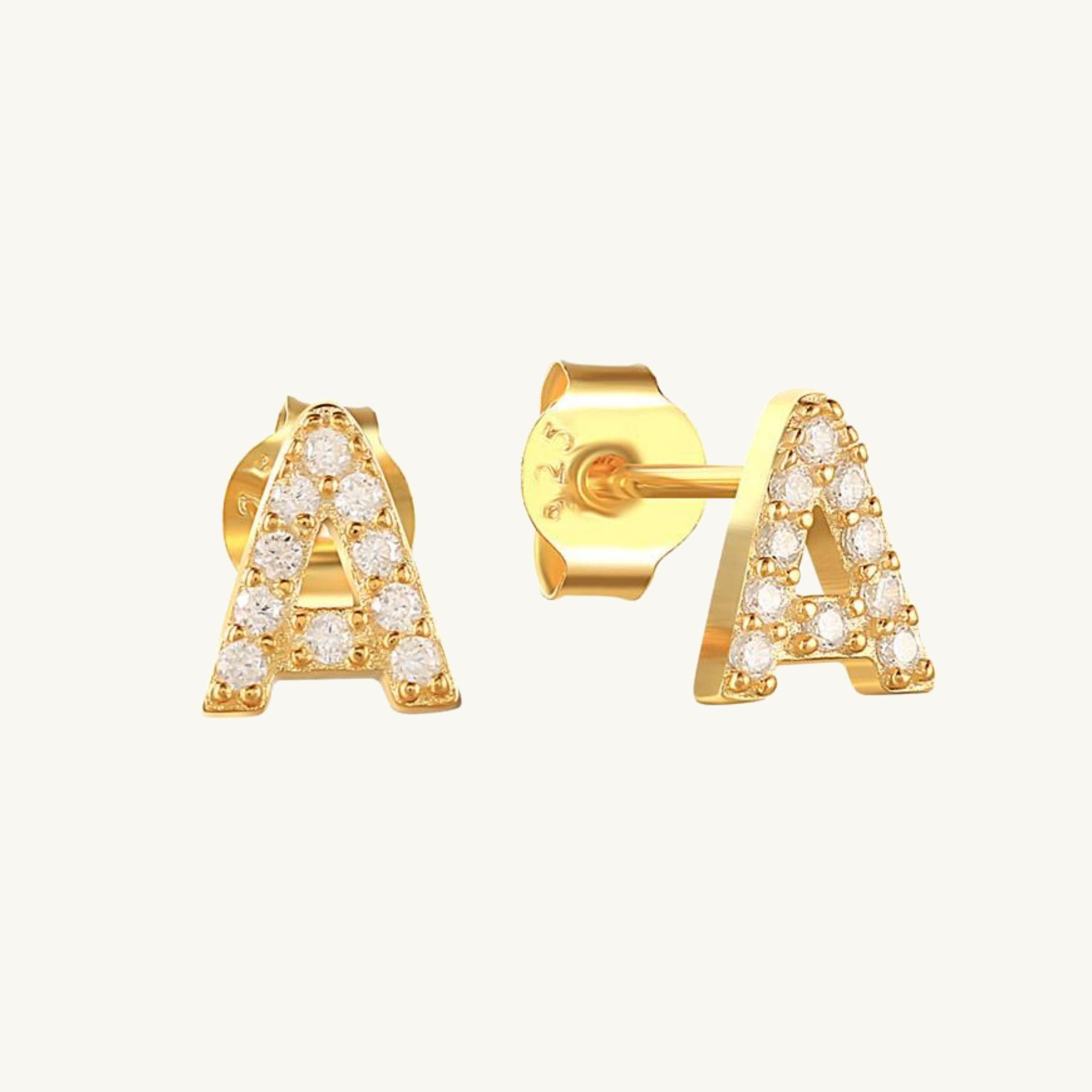 Initial Letter Sapphire Stud Earrings - Camile & Stone