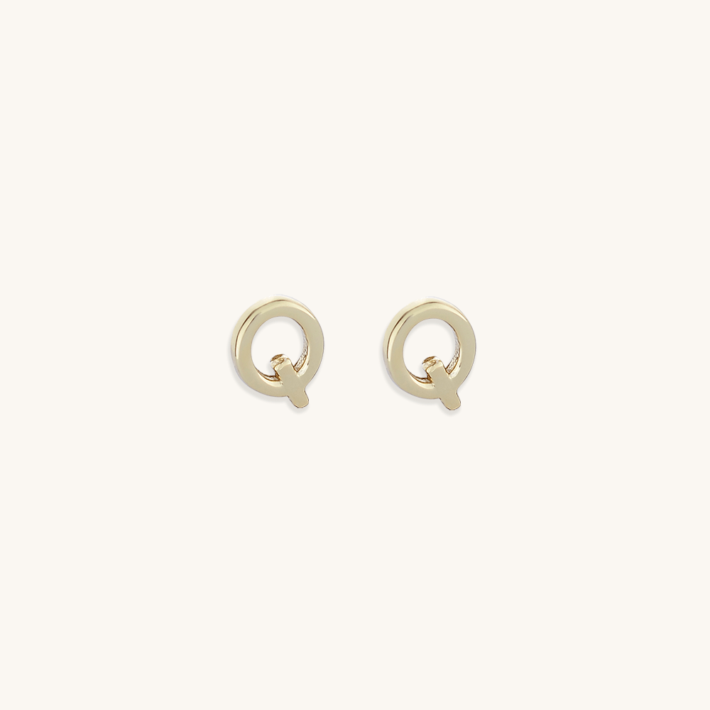 Initial Letter Stud Earrings - Camile & Stone