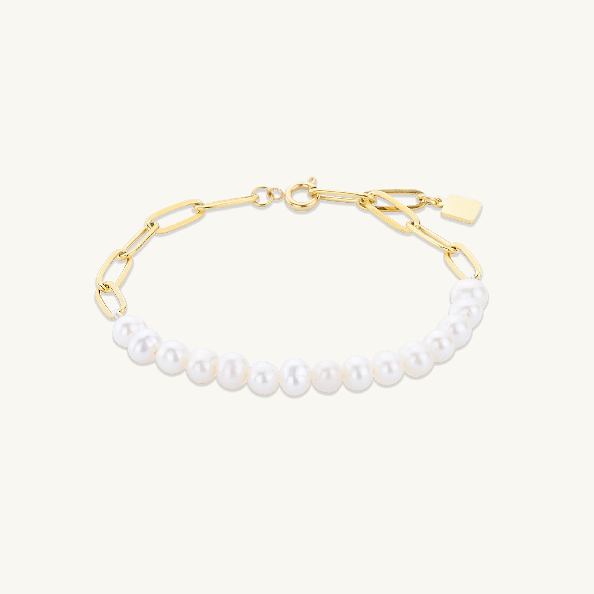 Kelly Paperlink Pearl Bracelet - Camile & Stone